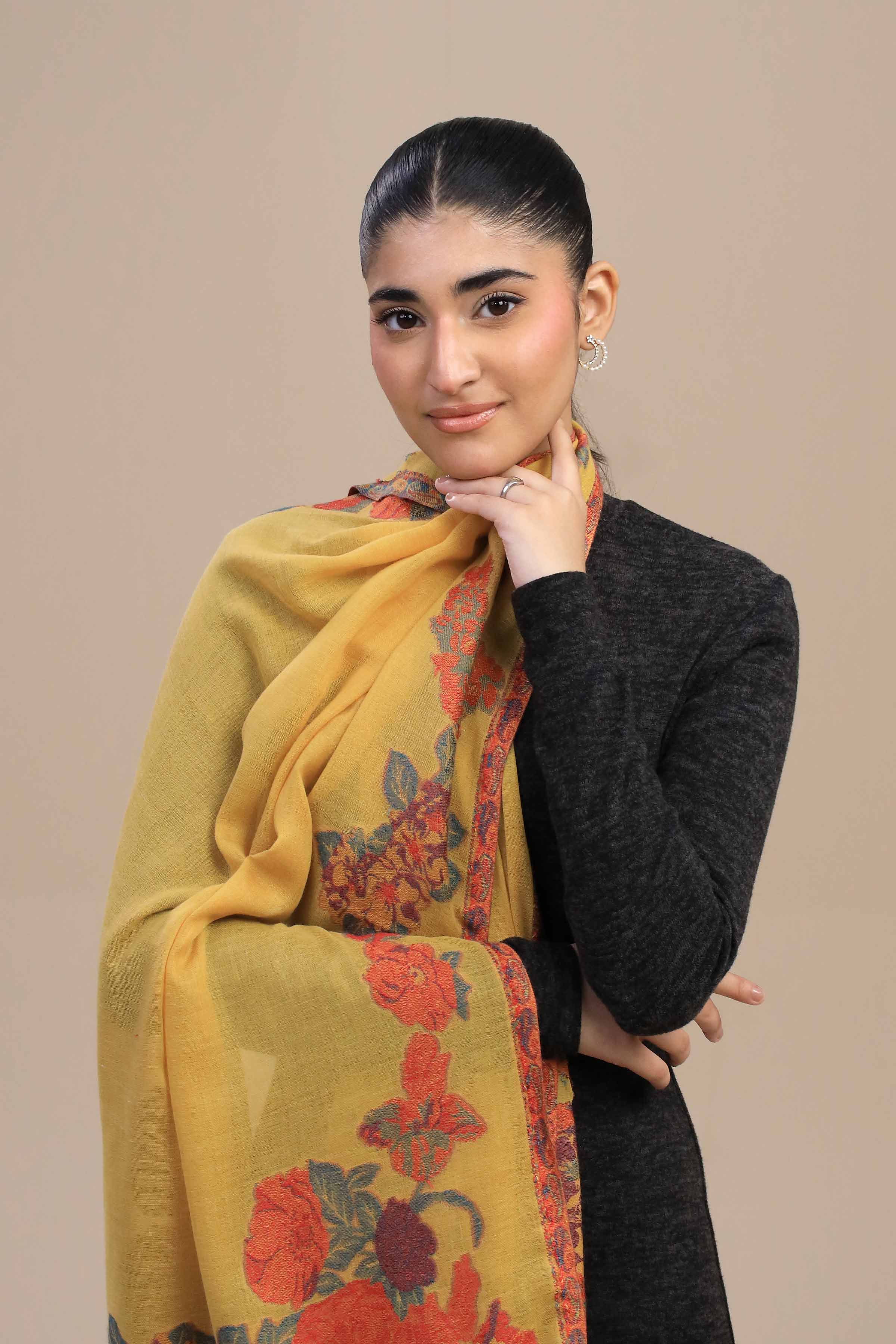 Yellow Women Shawl-446782102
