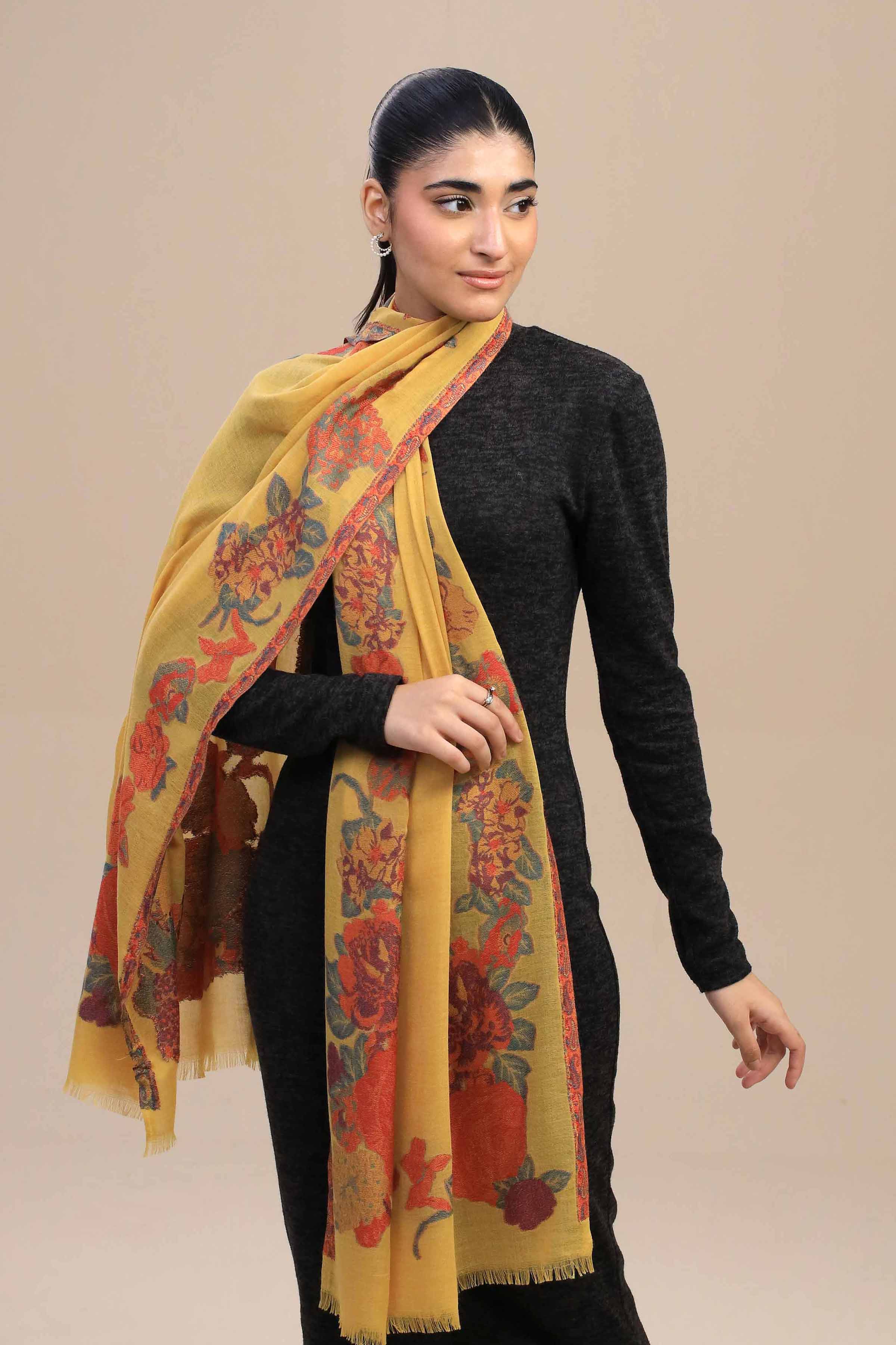 Yellow Women Shawl-446782102