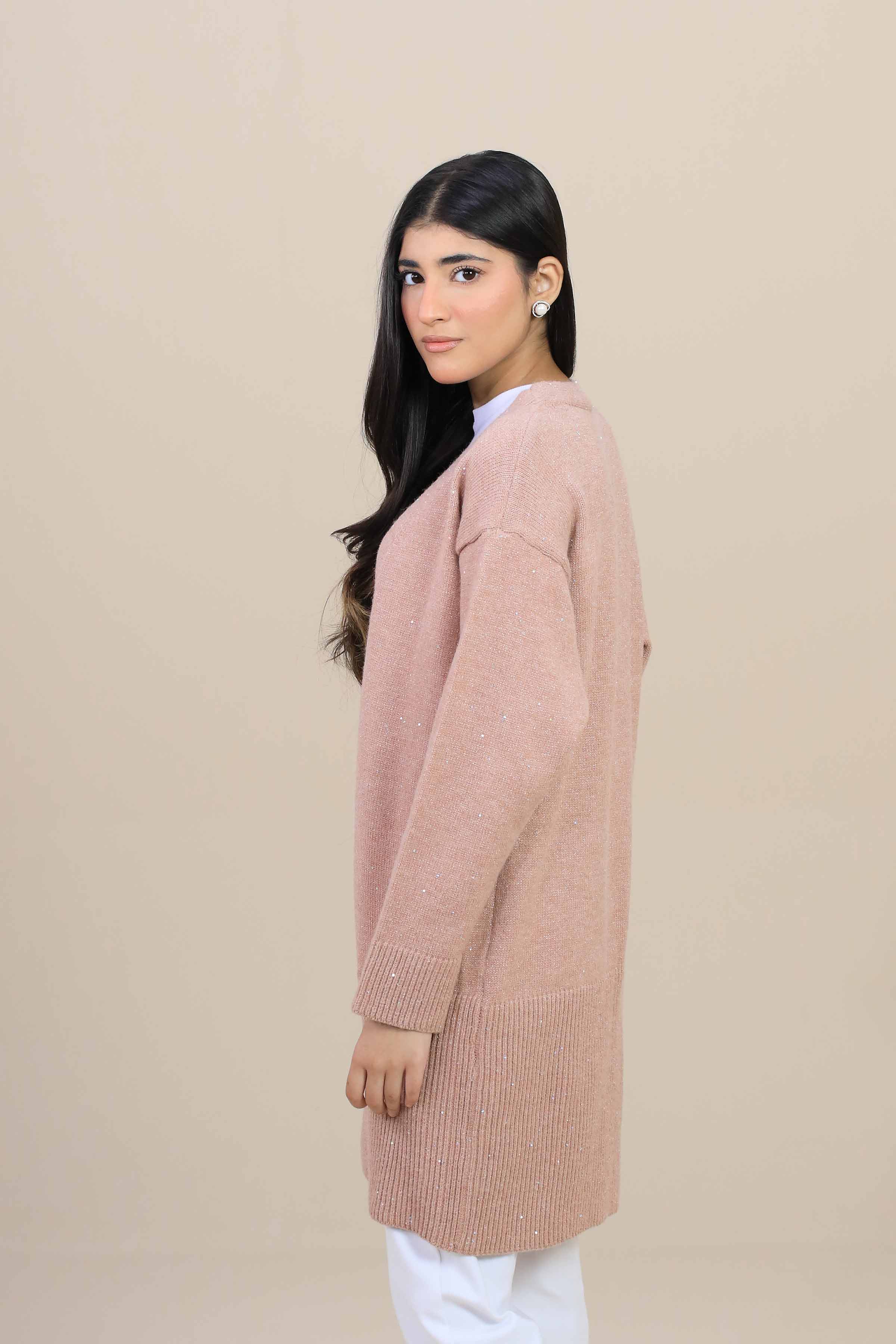 Pink Long Sweater-447020105