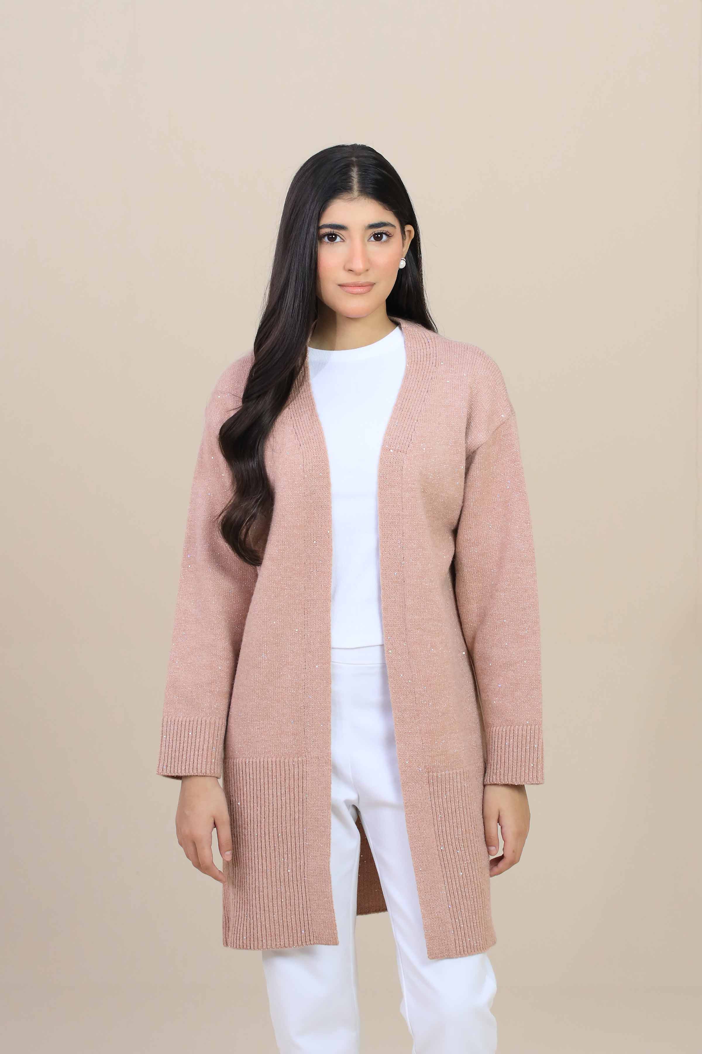 Pink Long Sweater-447020105