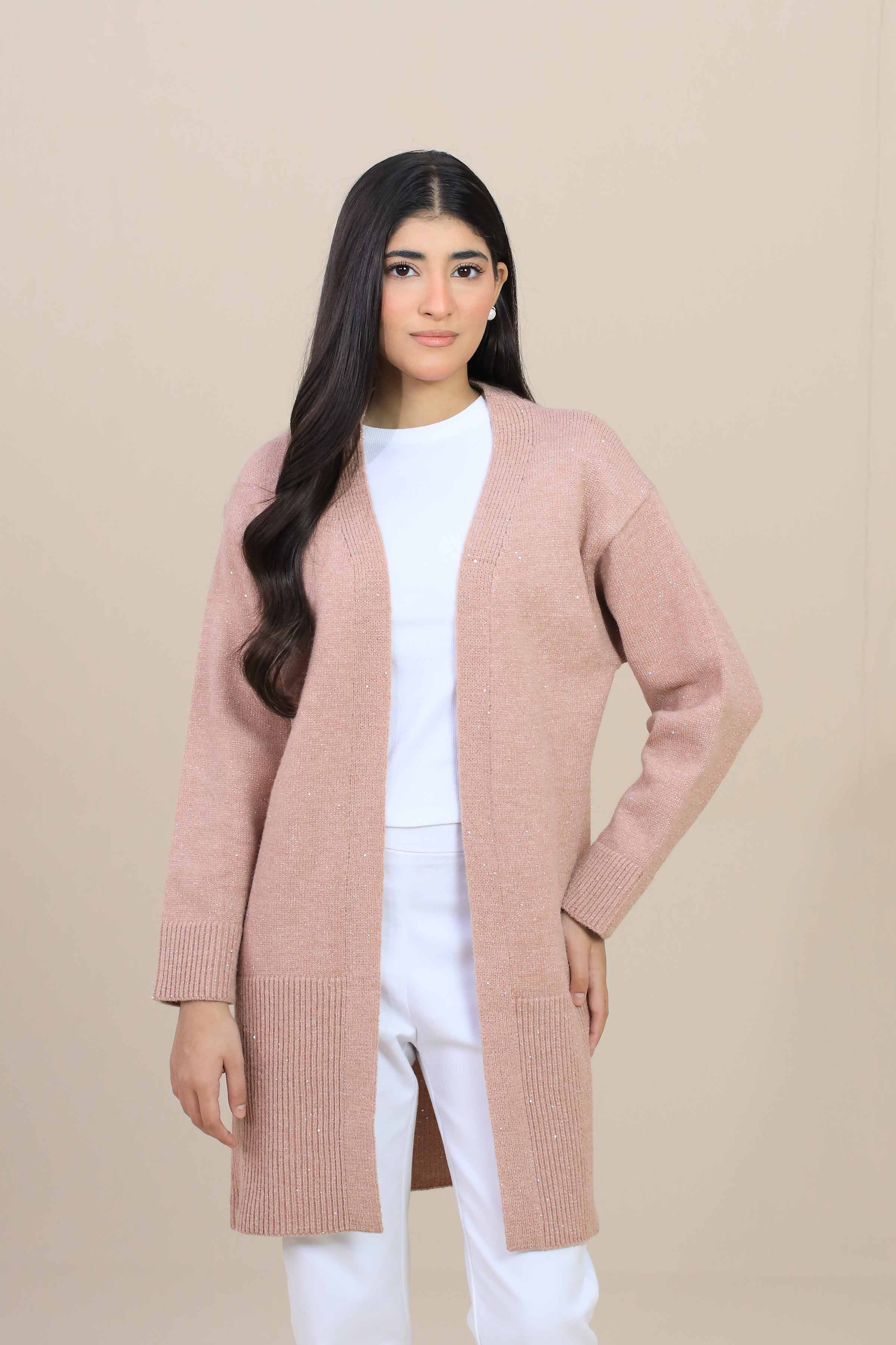 Pink Long Sweater-447020105