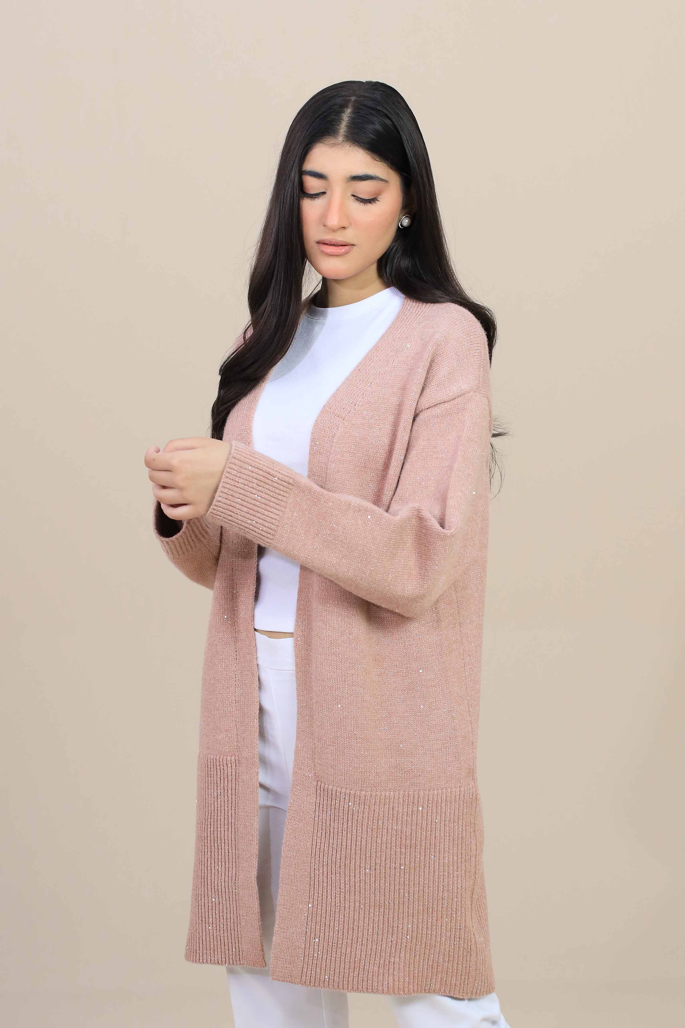 Pink Long Sweater-447020105