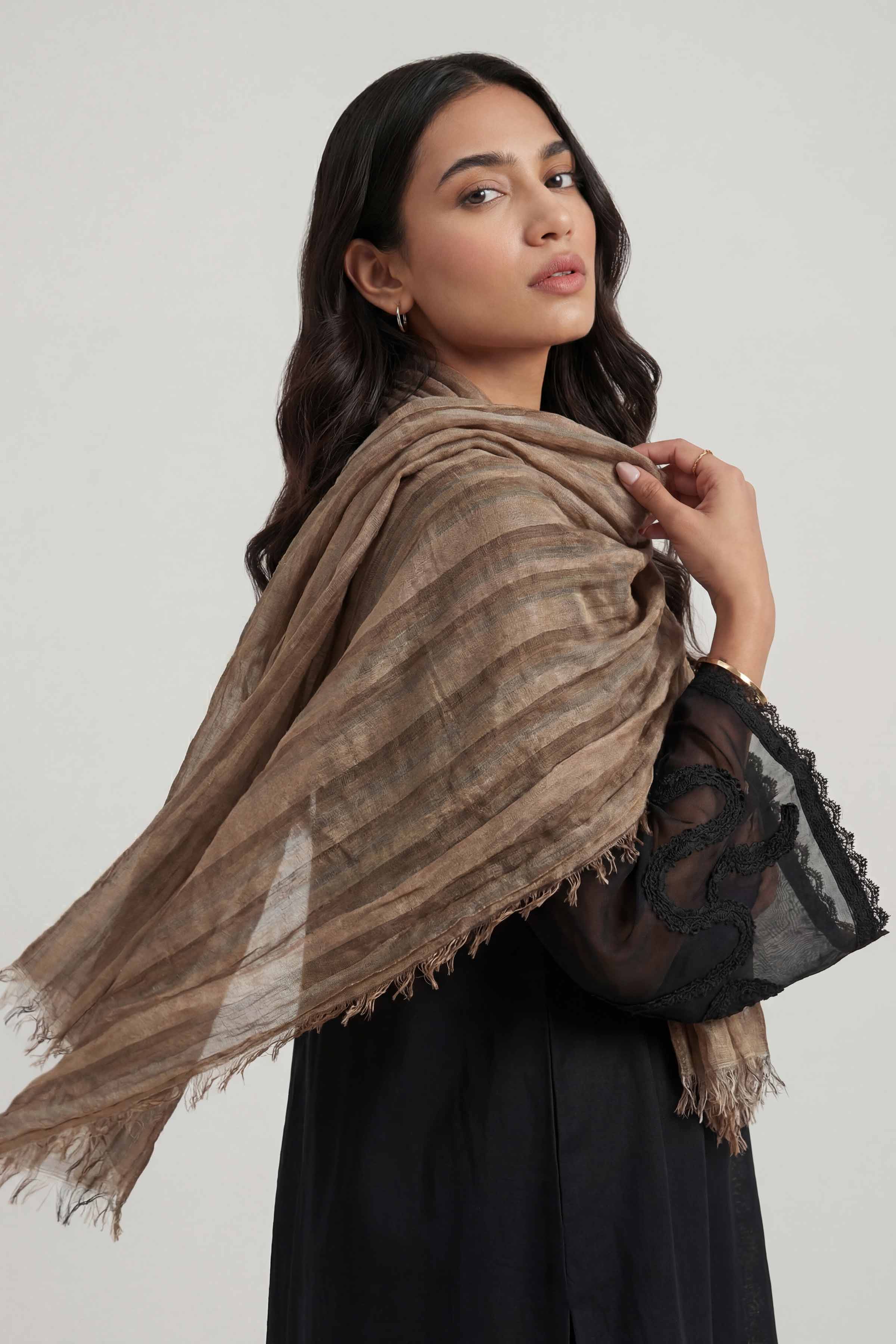 Brown Women Scarf-447342113