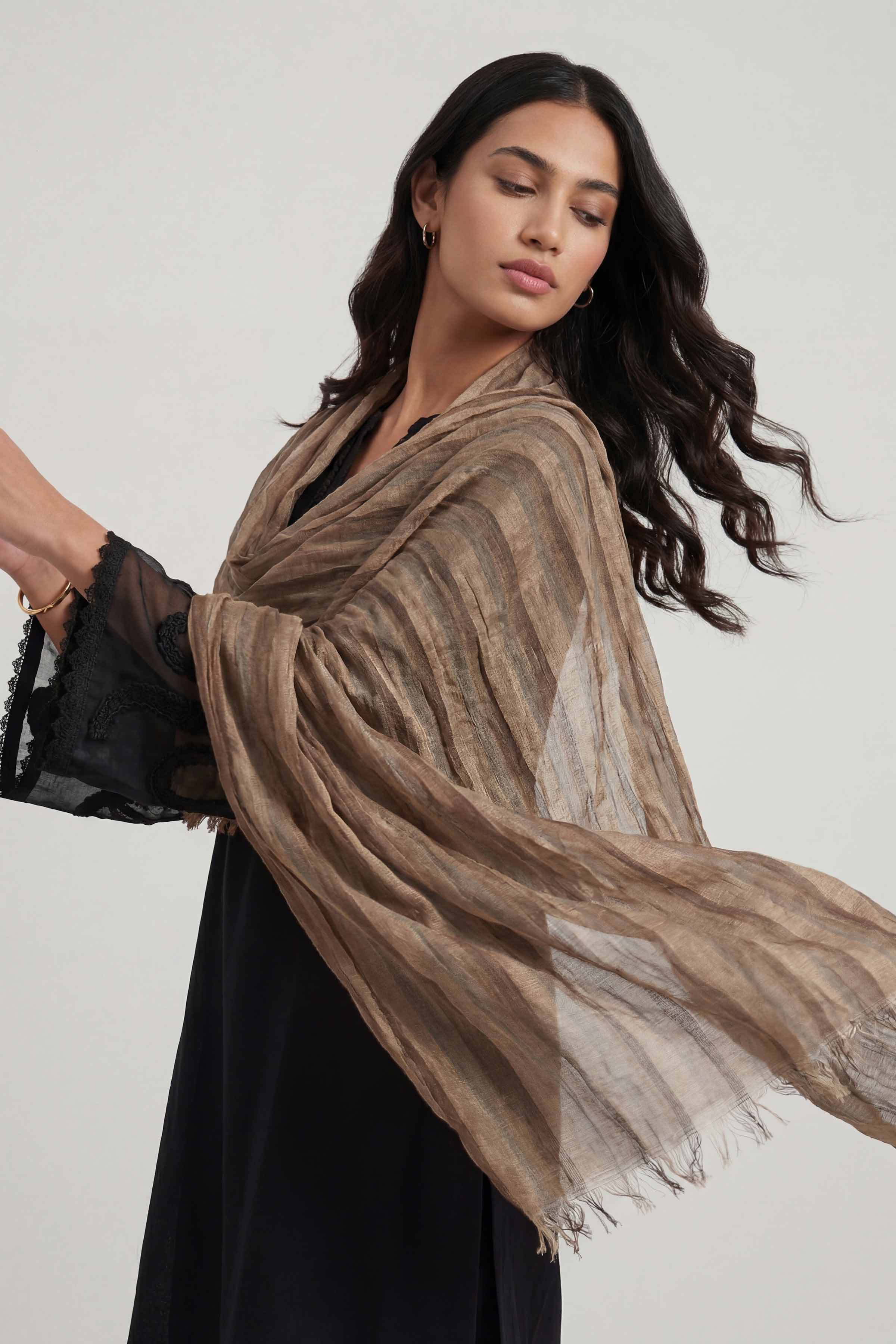 Brown Women Scarf-447342113