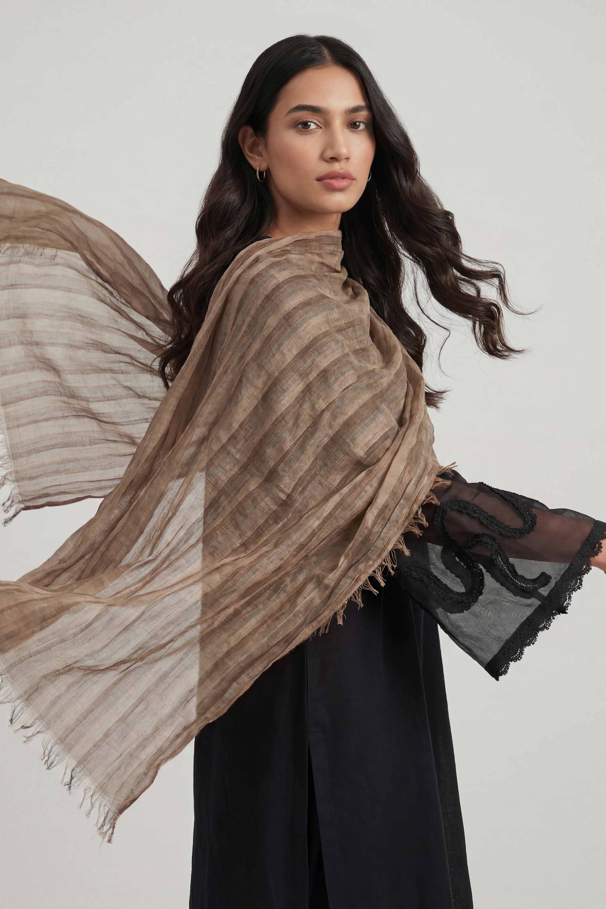 Brown Women Scarf-447342113