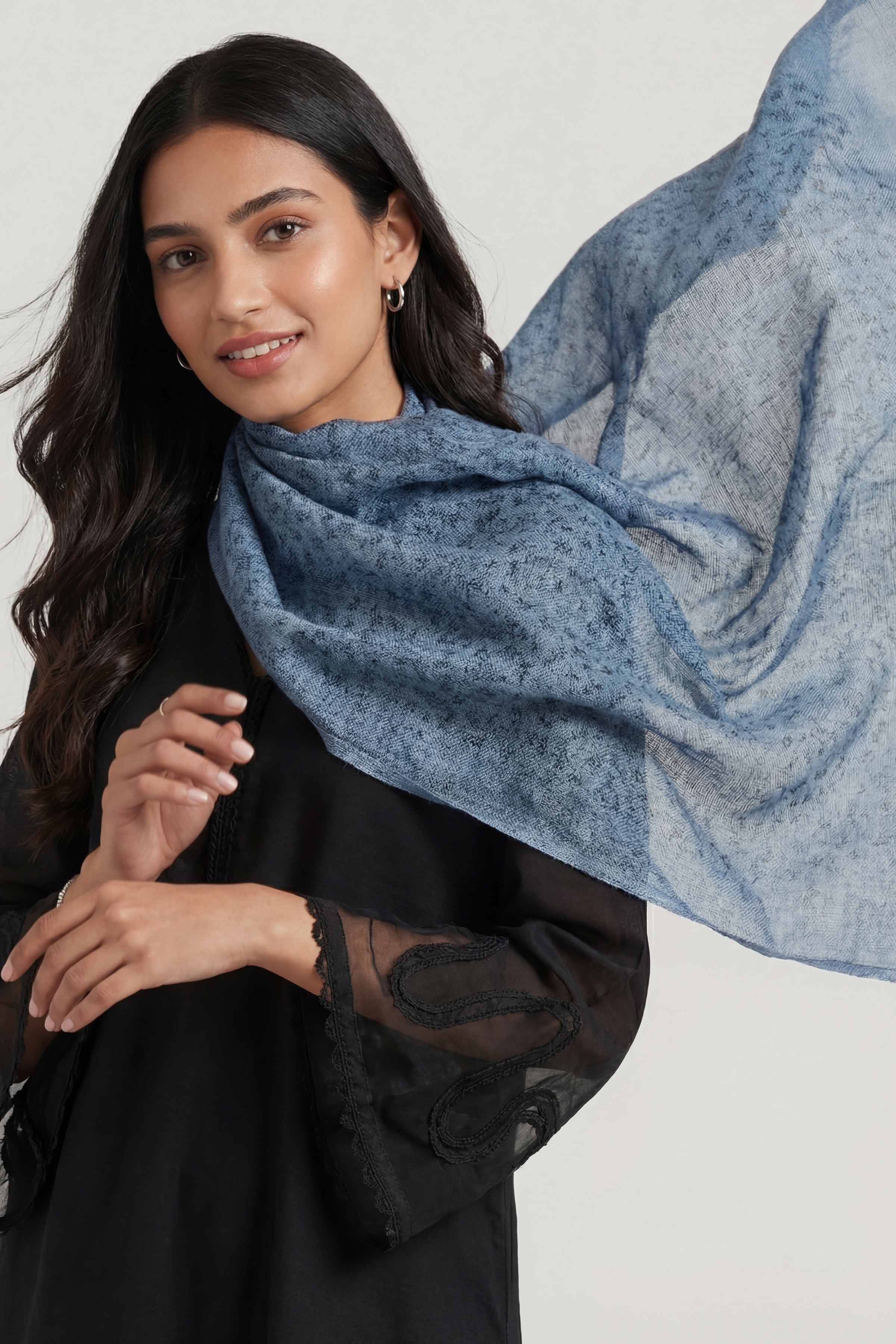 Blue Women Scarf-447352108
