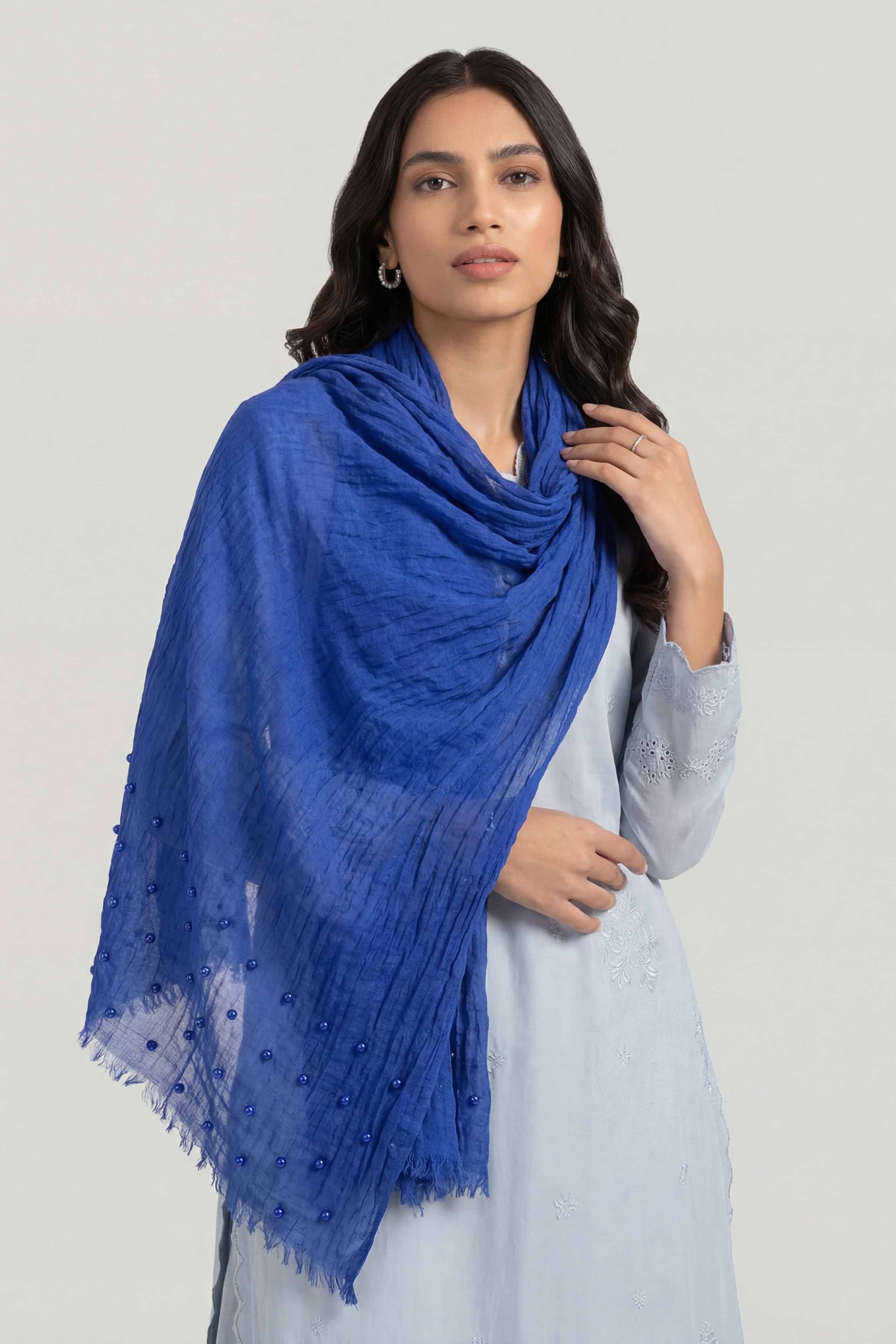 Blue Women Scarf-447362108