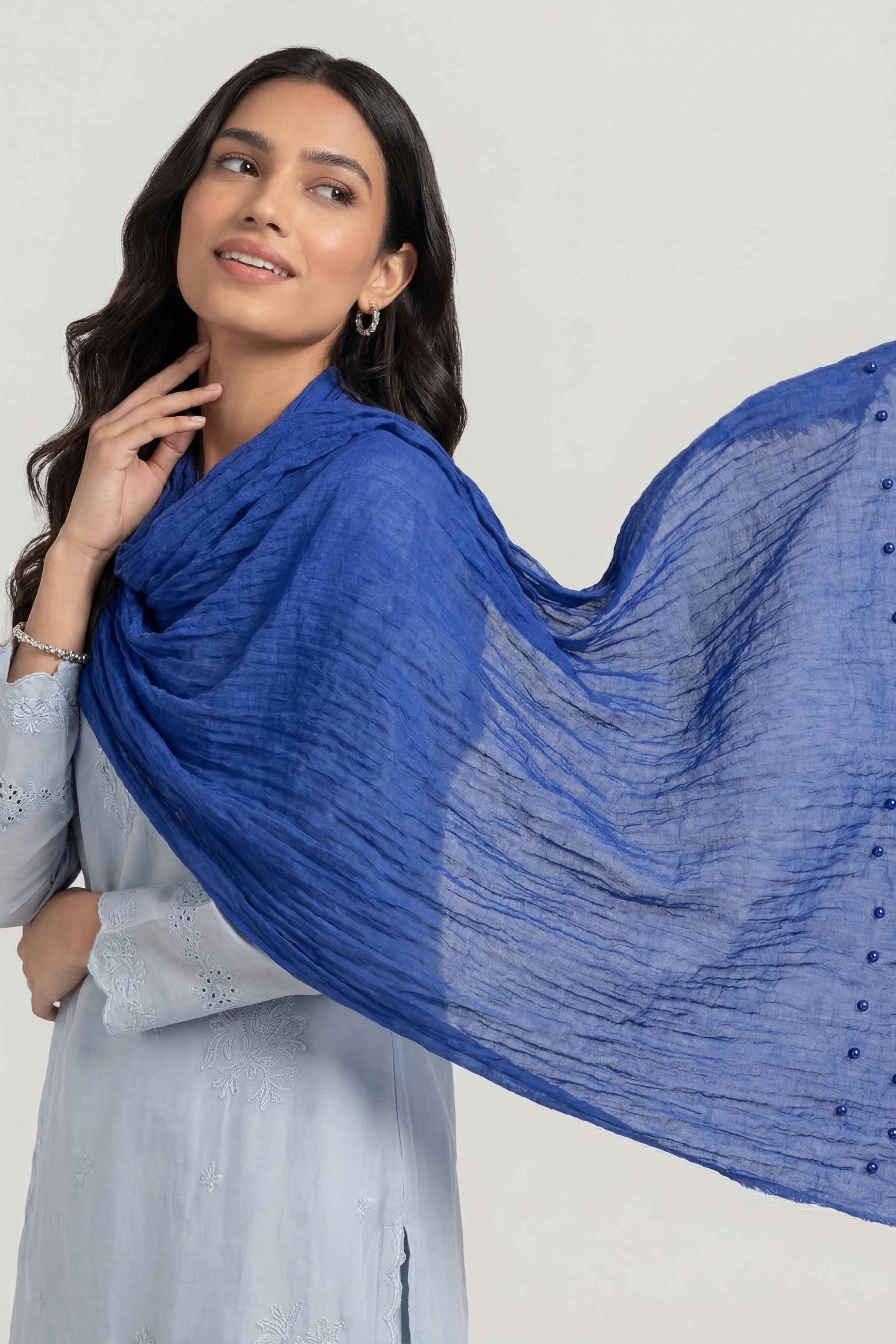 Blue Women Scarf-447362108