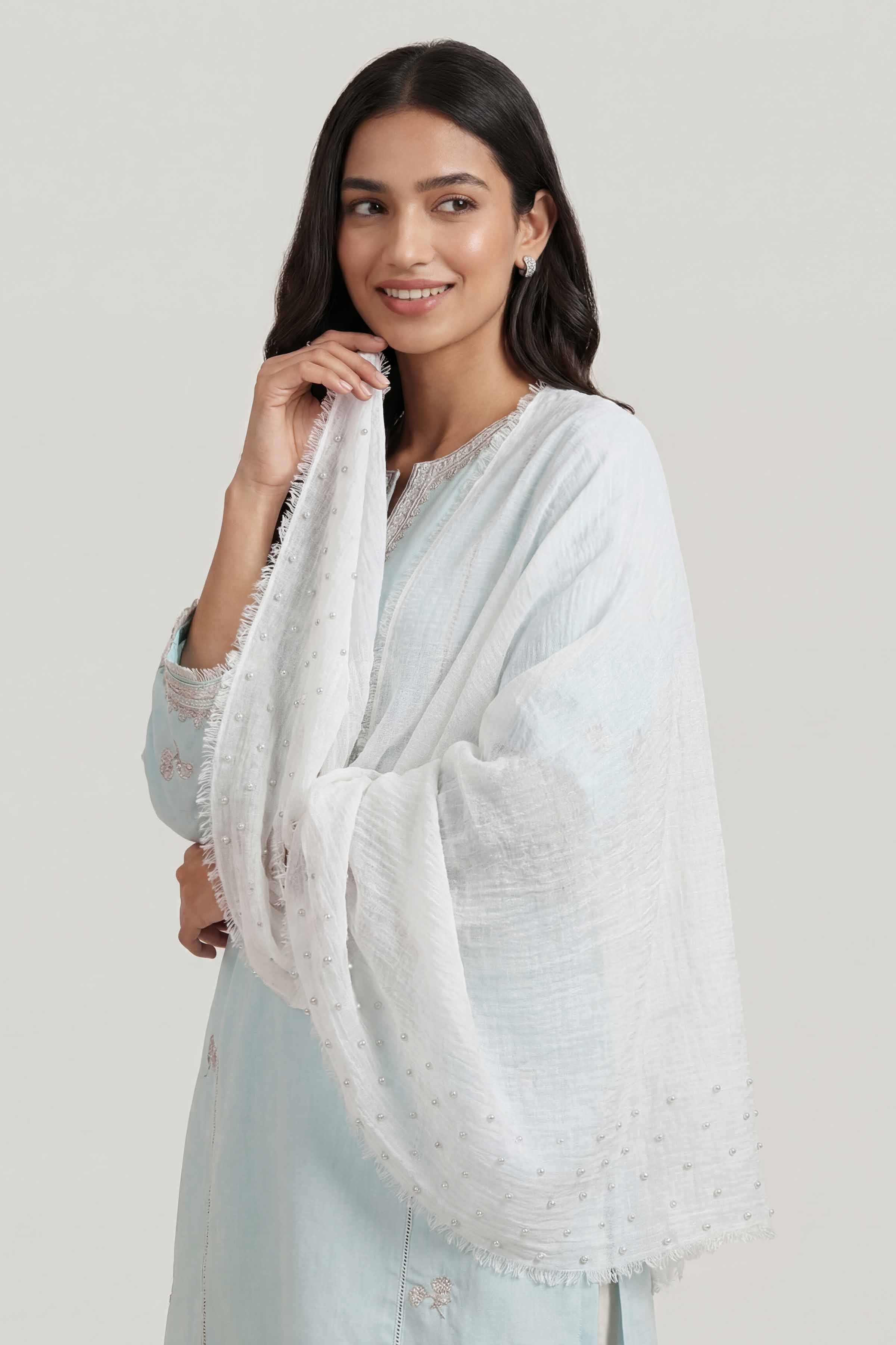 White Women Scarf-447362112