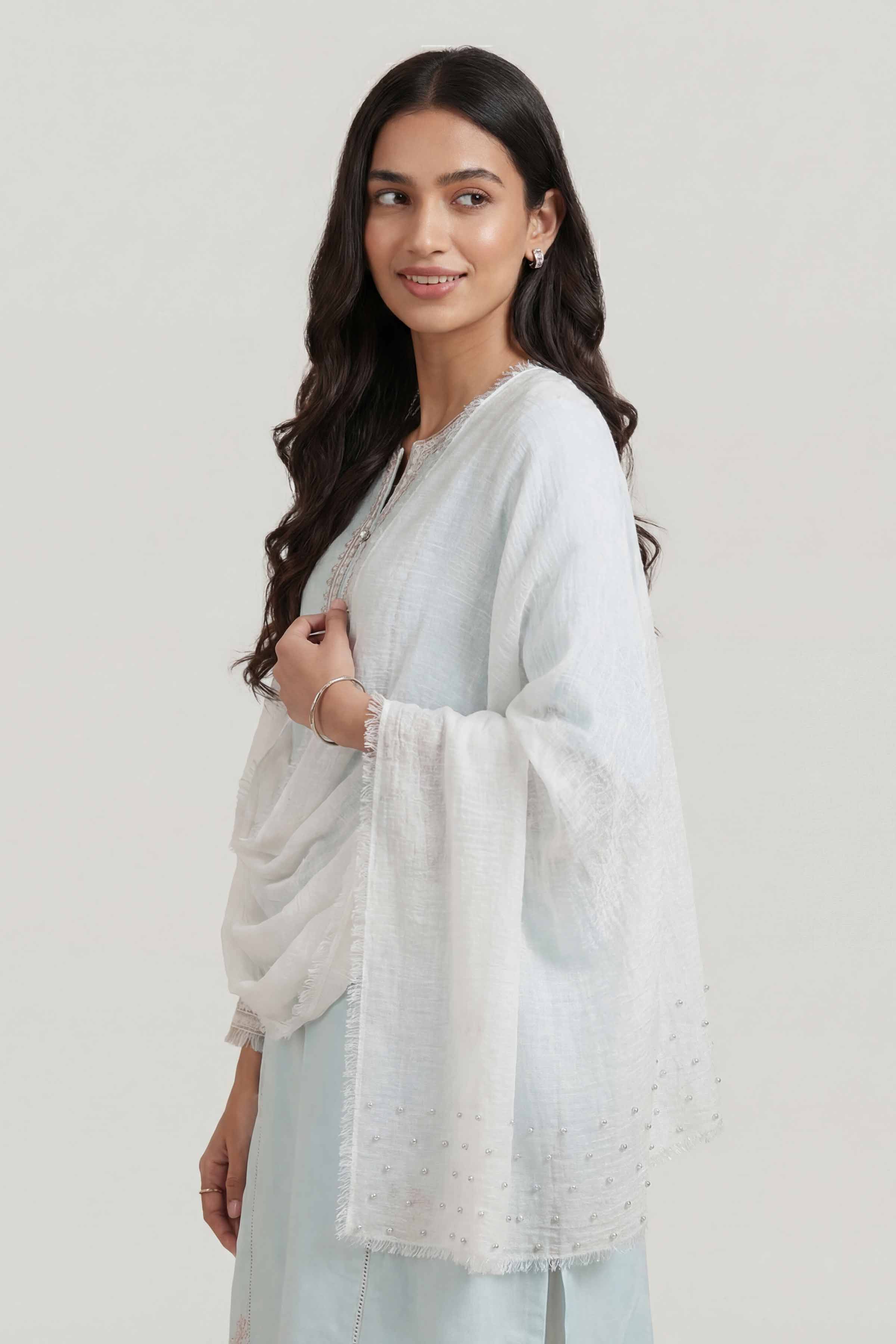 White Women Scarf-447362112