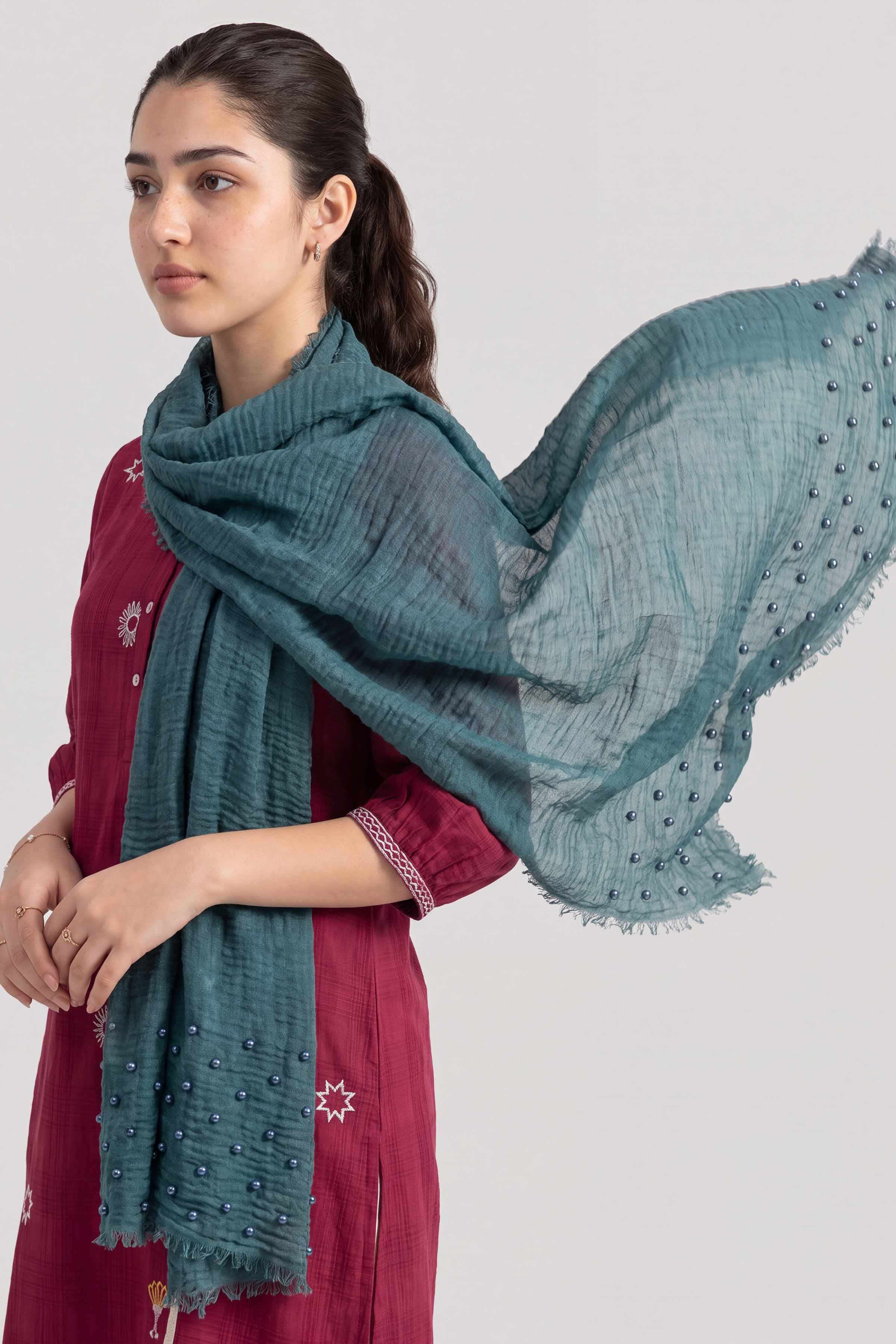 Light Green Women Scarf-447372116