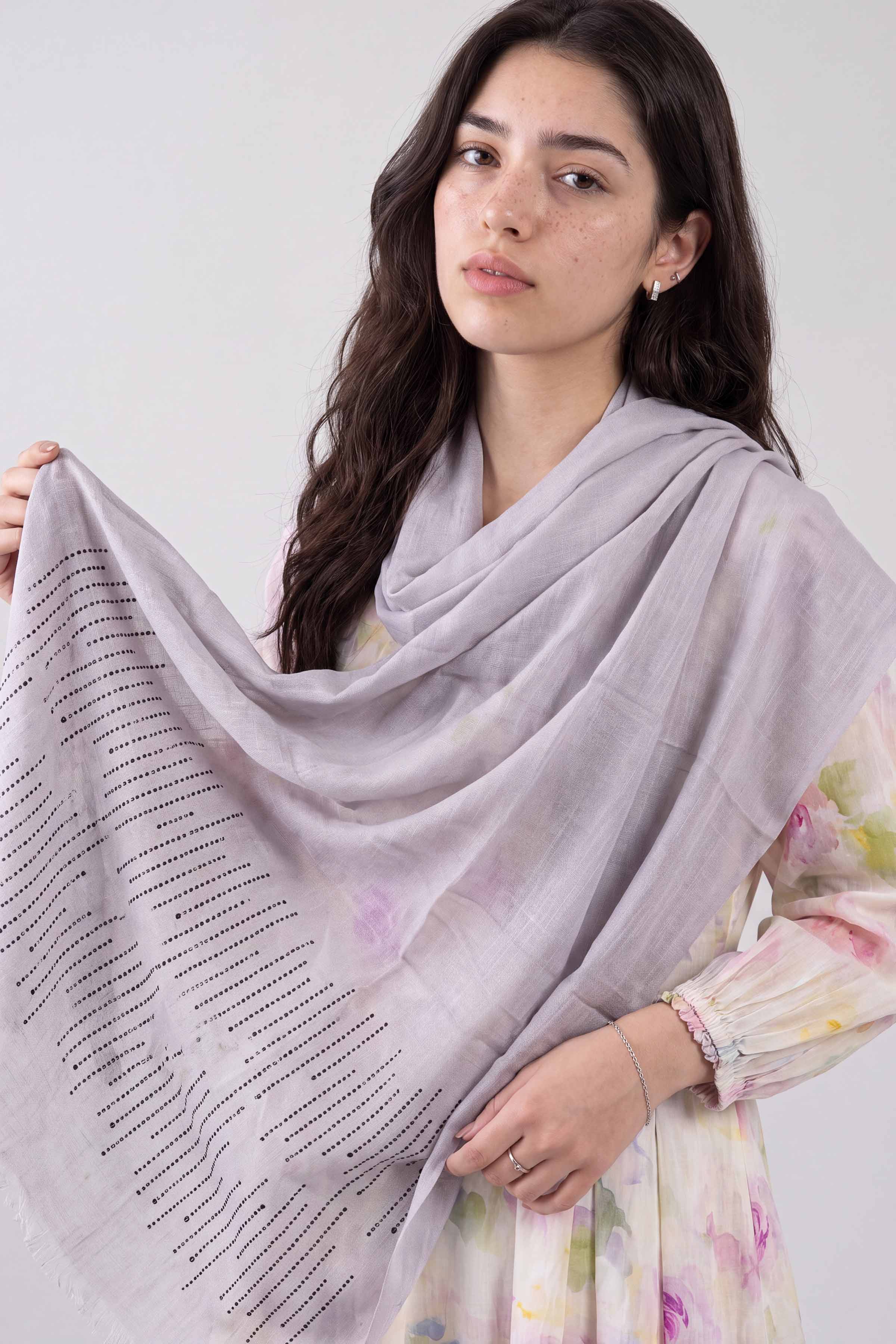 Grey Women Scarf-447382111