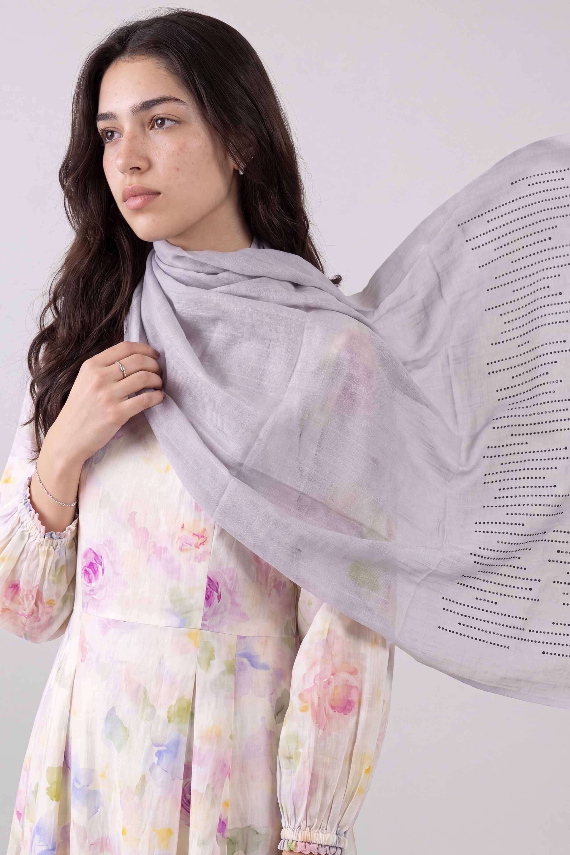 Grey Women Scarf-447382111
