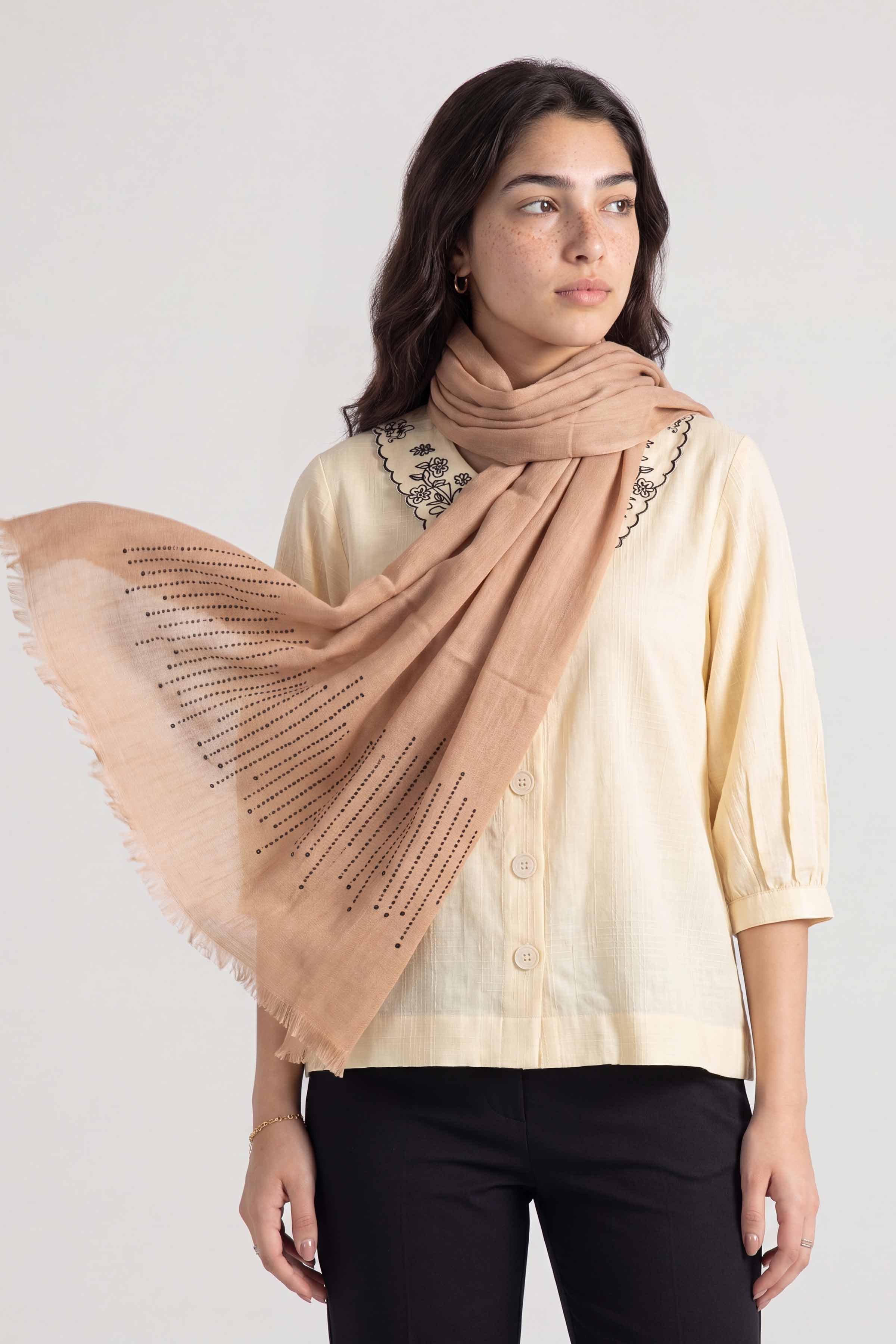 Brown Women Scarf-447382113
