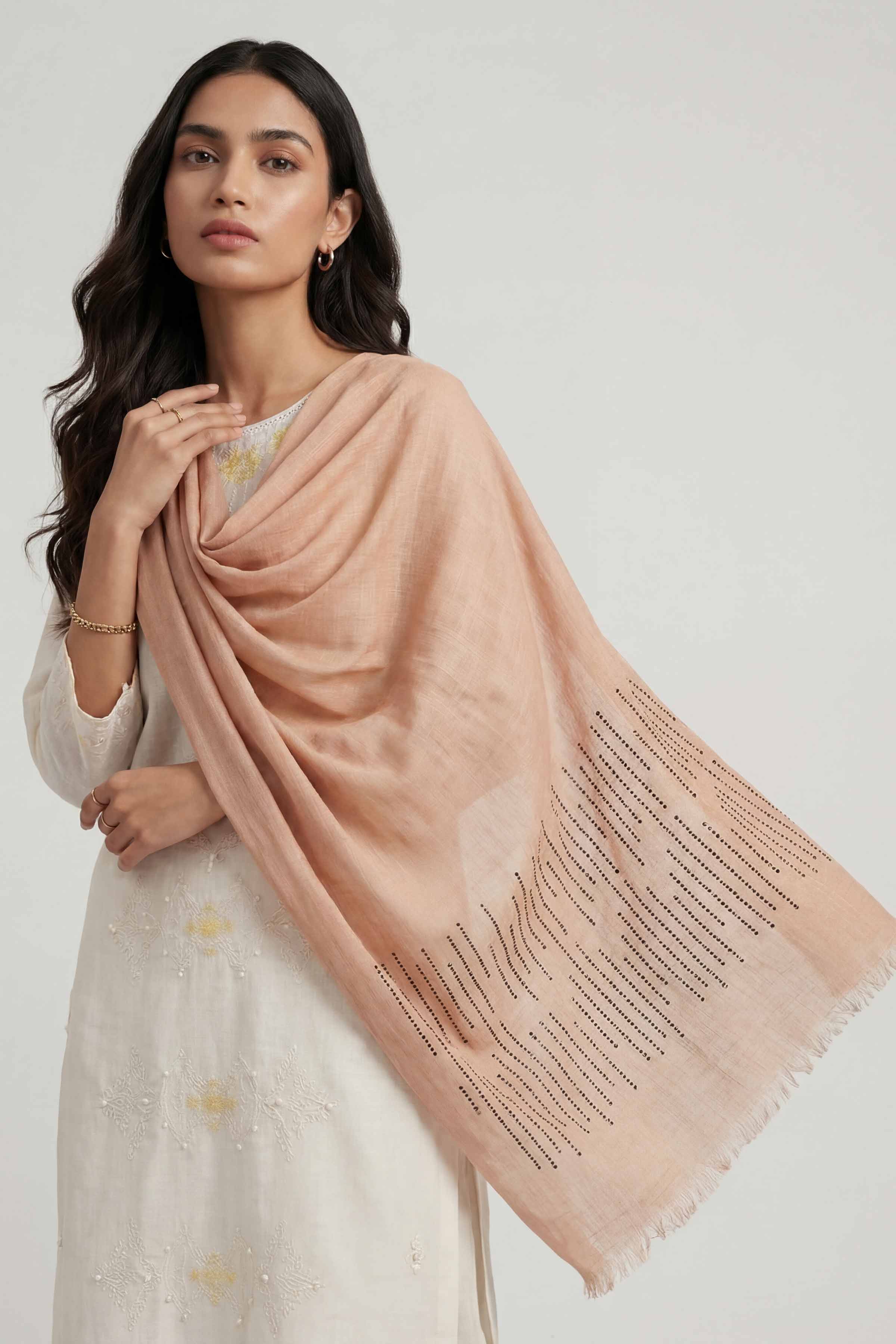 Beige Women Scarf-447382118