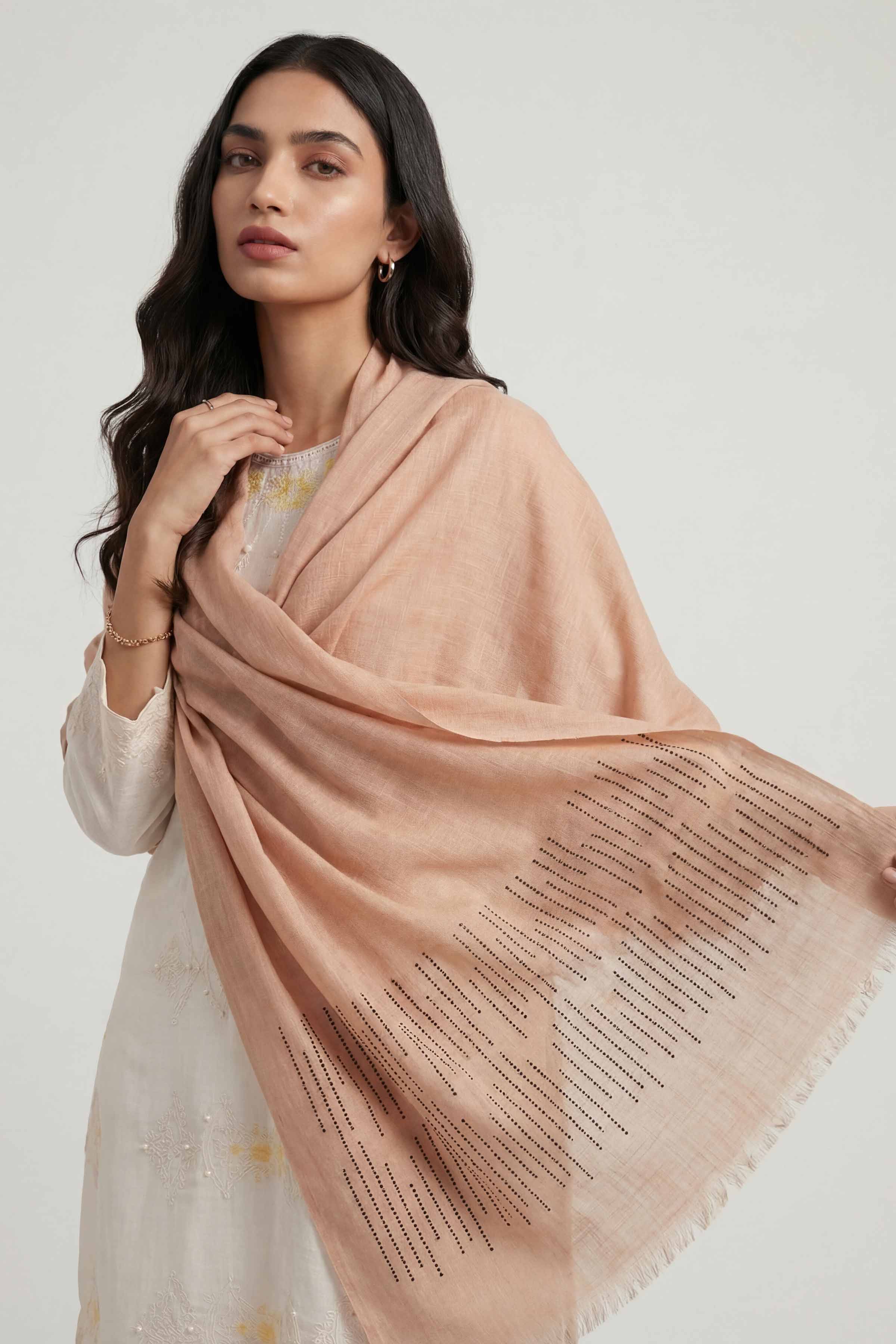 Beige Women Scarf-447382118