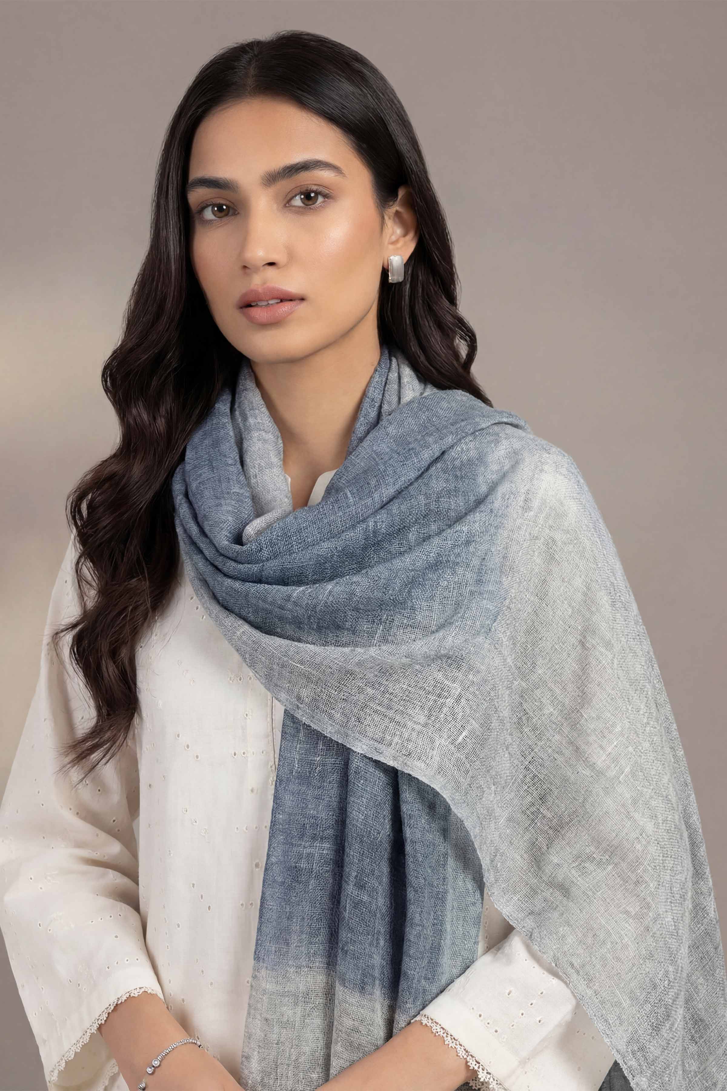 Blue Women Scarf-447402108