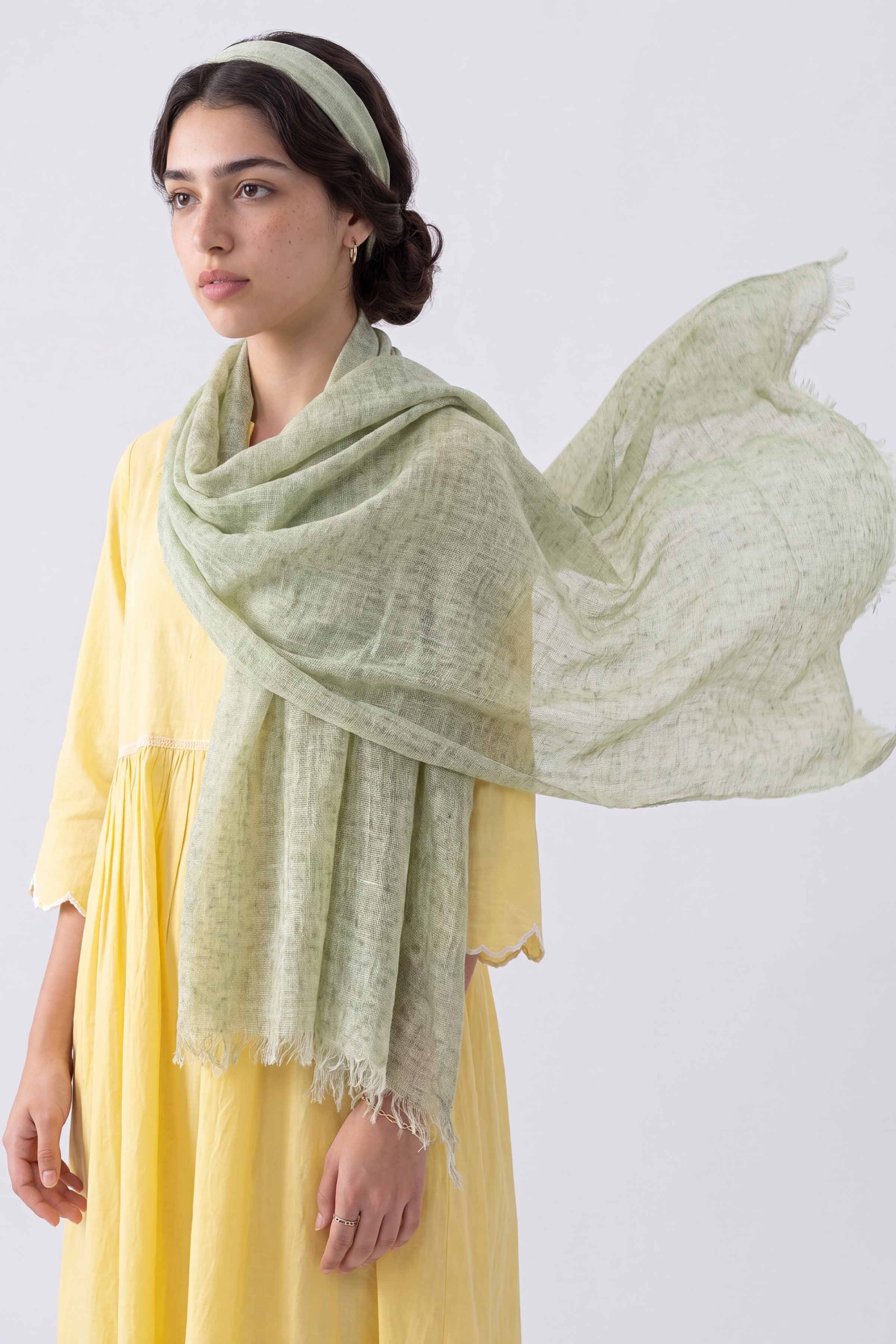 Light Green Women Scarf-447412116