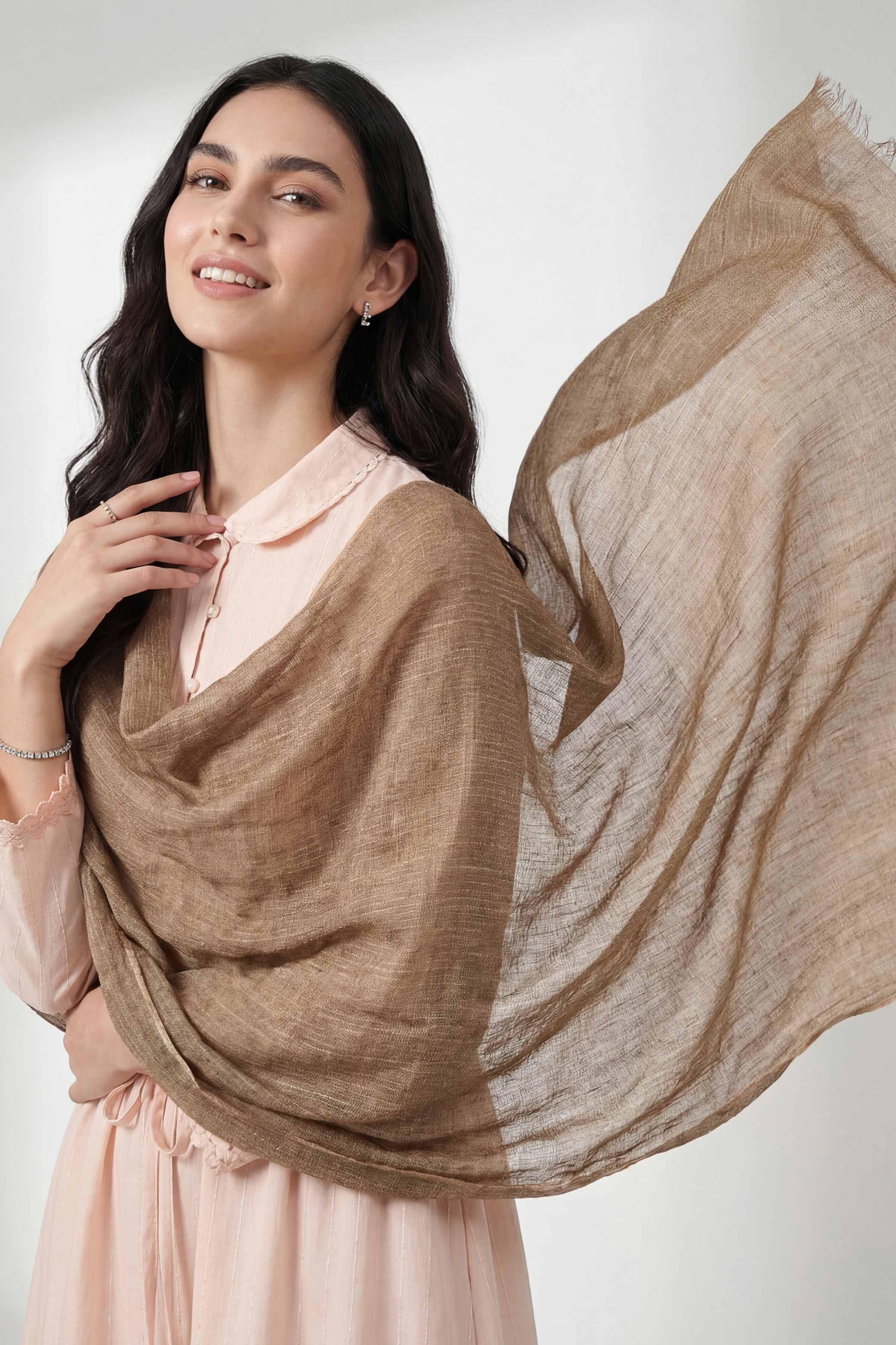 Brown Women Scarf-447422113