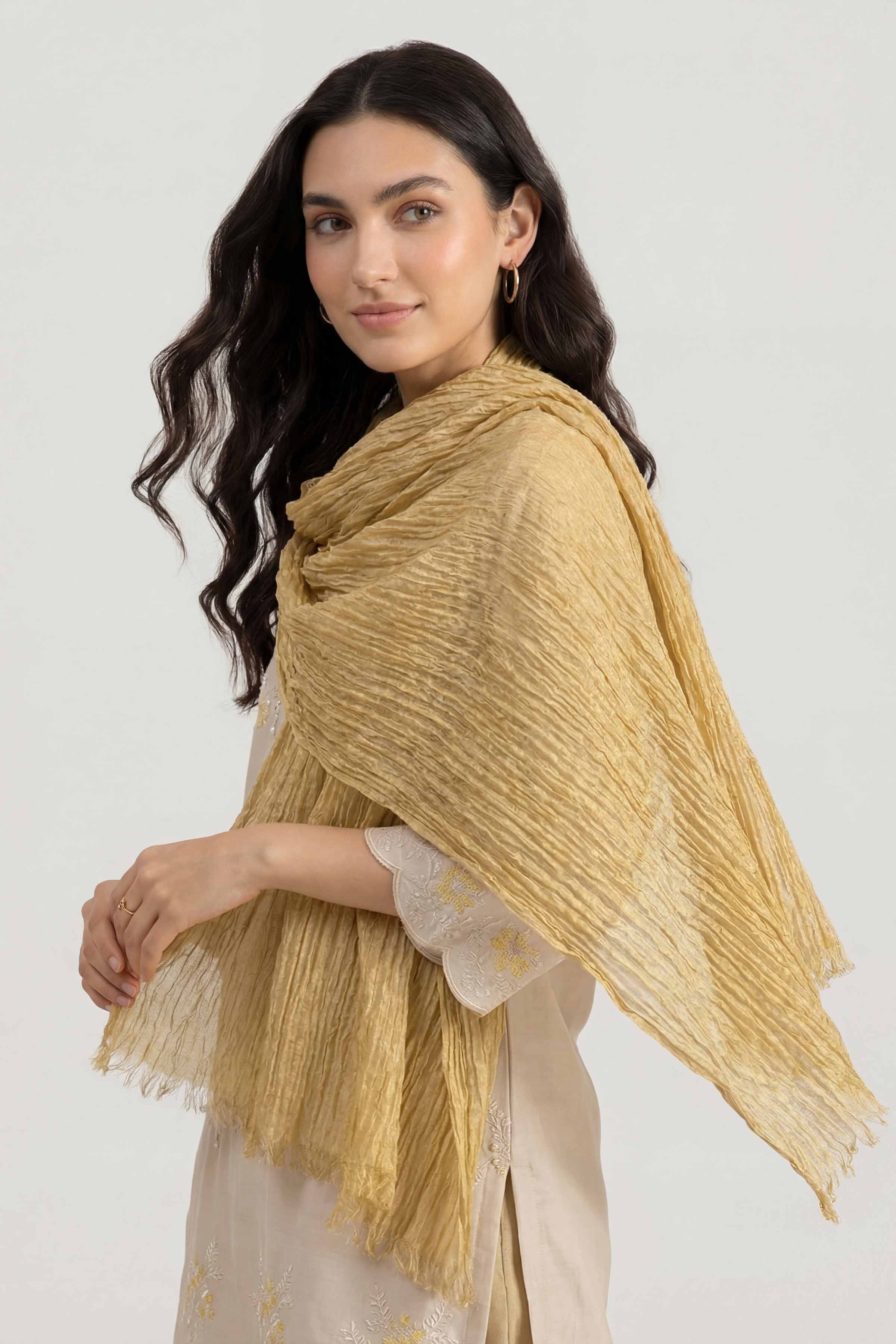 Yellow Women Scarf-447462102