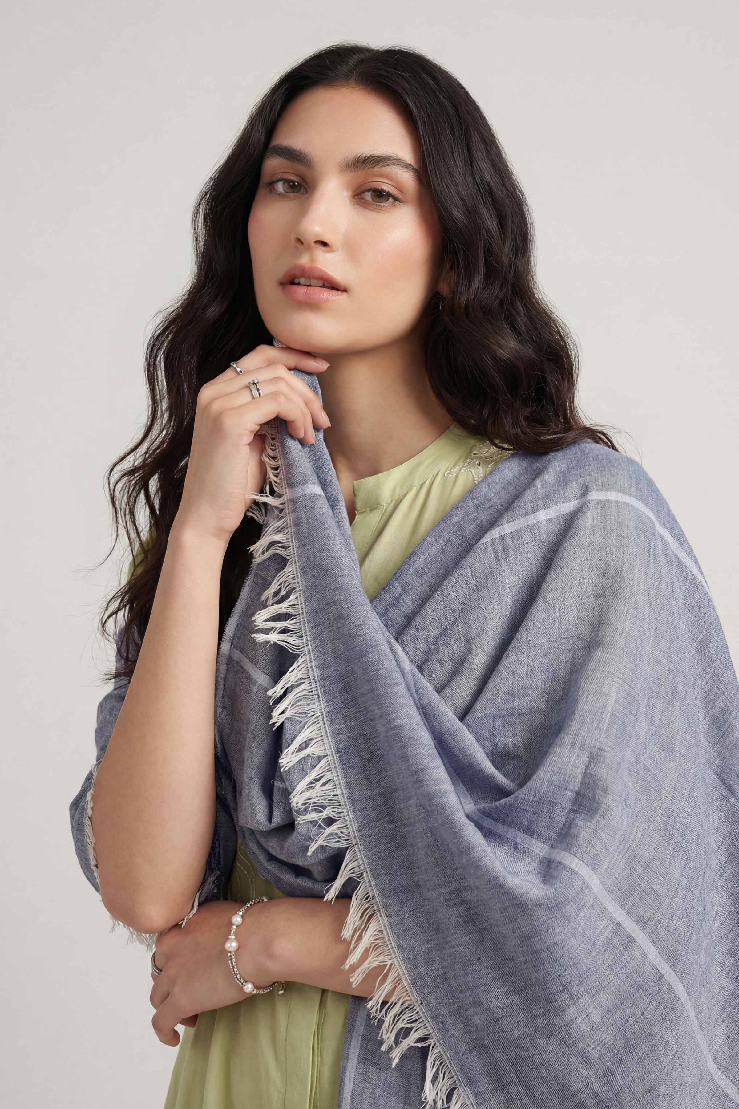 Blue Women Scarf-447472108