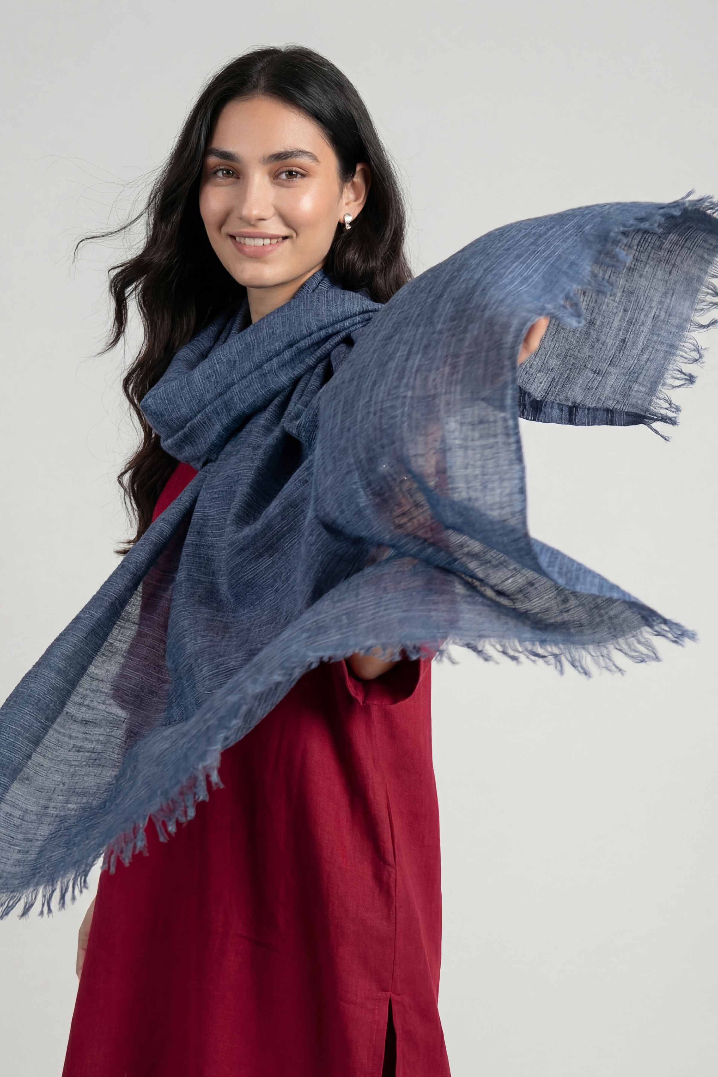 Blue Women Scarf-447732108