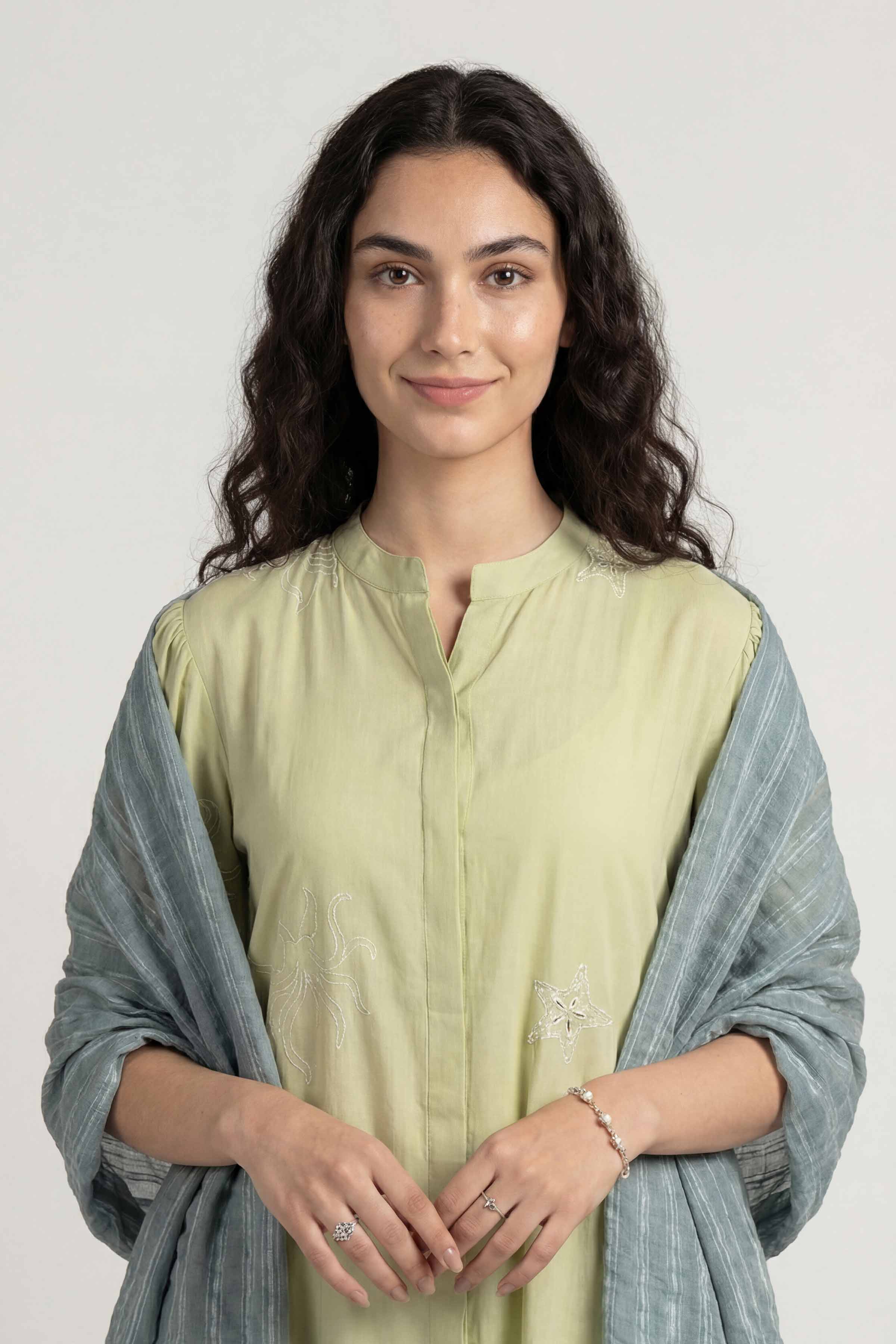 Blue Women Scarf-447742108