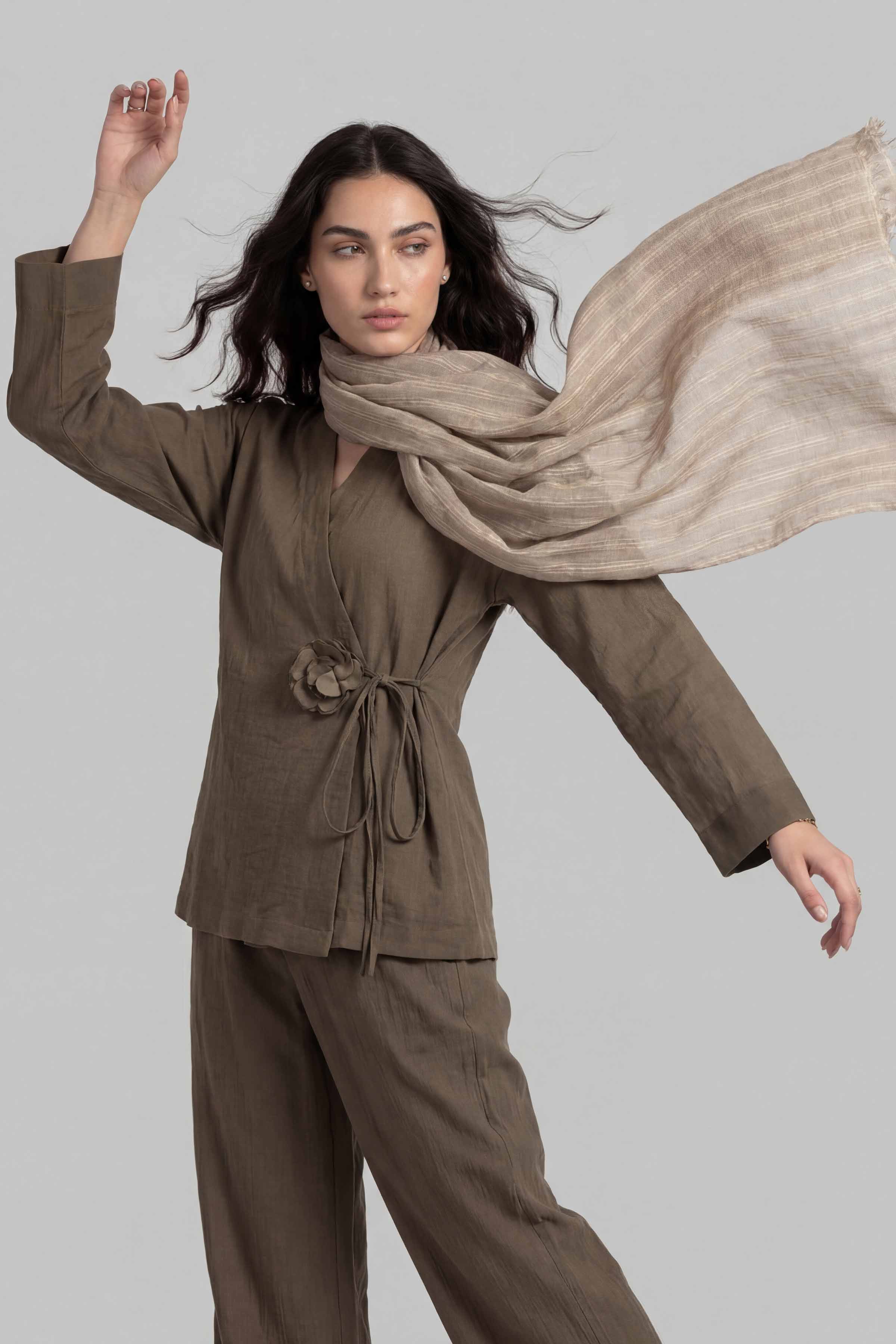 Beige Women Scarf-447742118