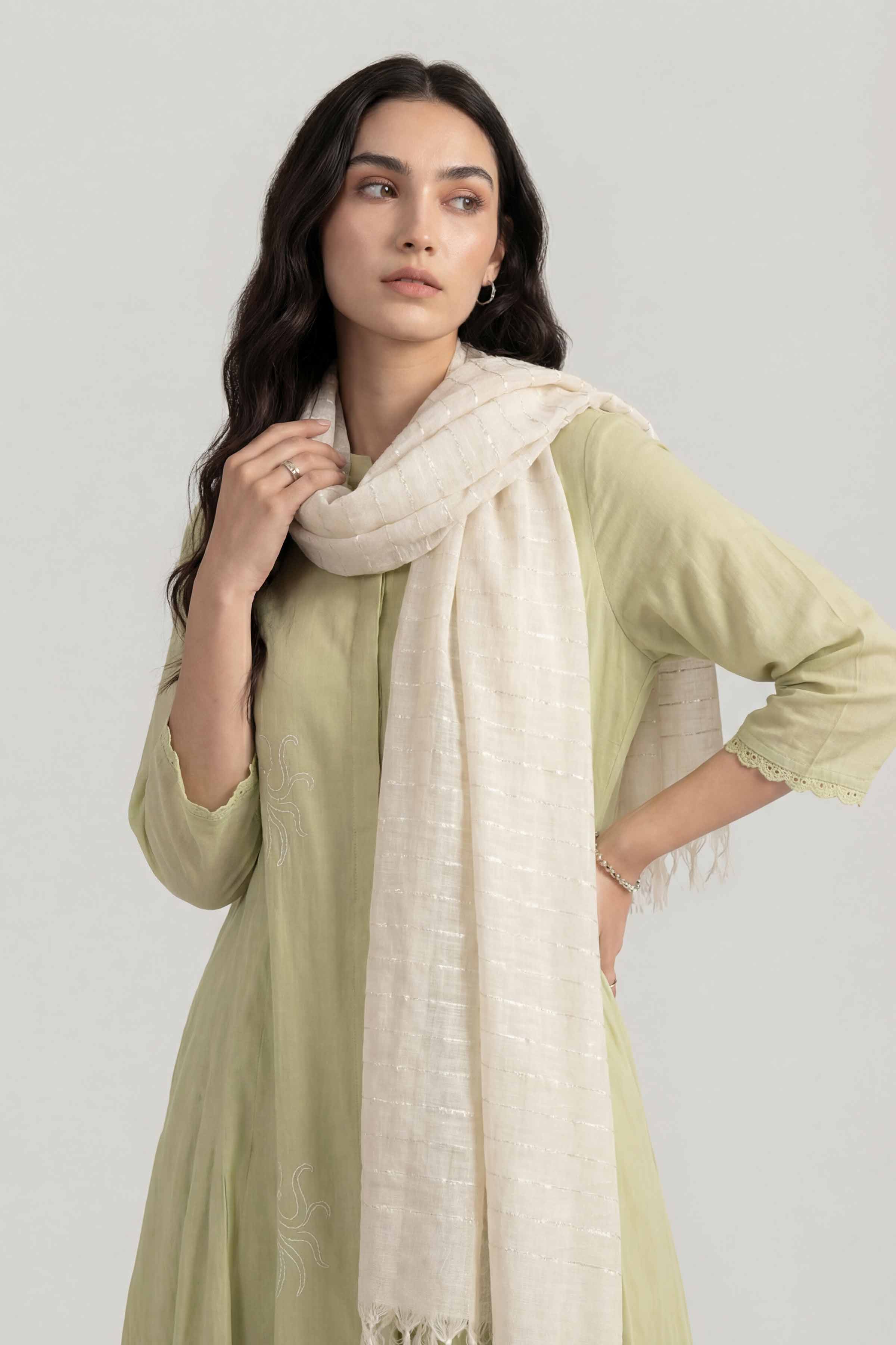 White Women Scarf-447752112