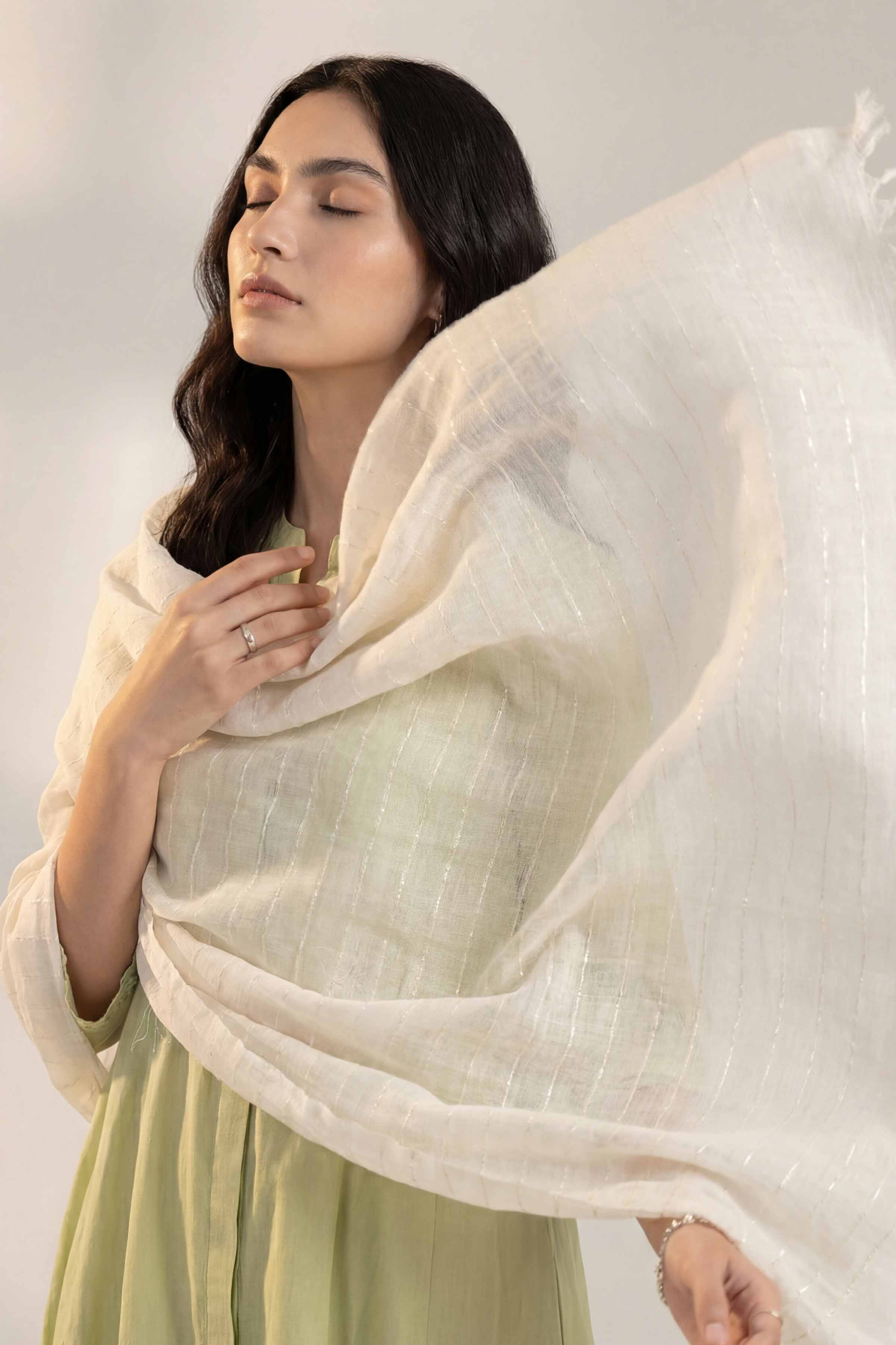 White Women Scarf-447752112