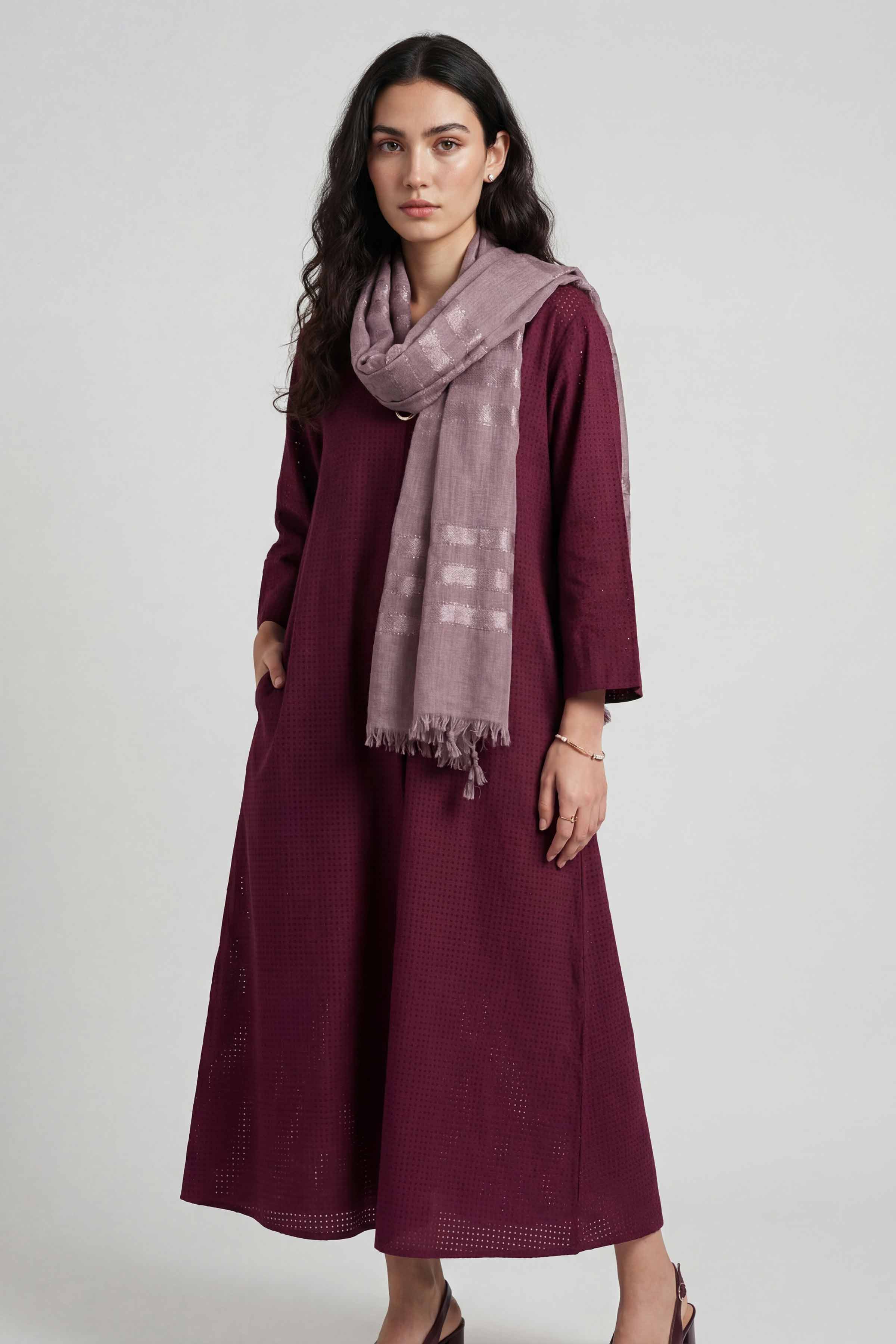 Purple Women Scarf-447782109