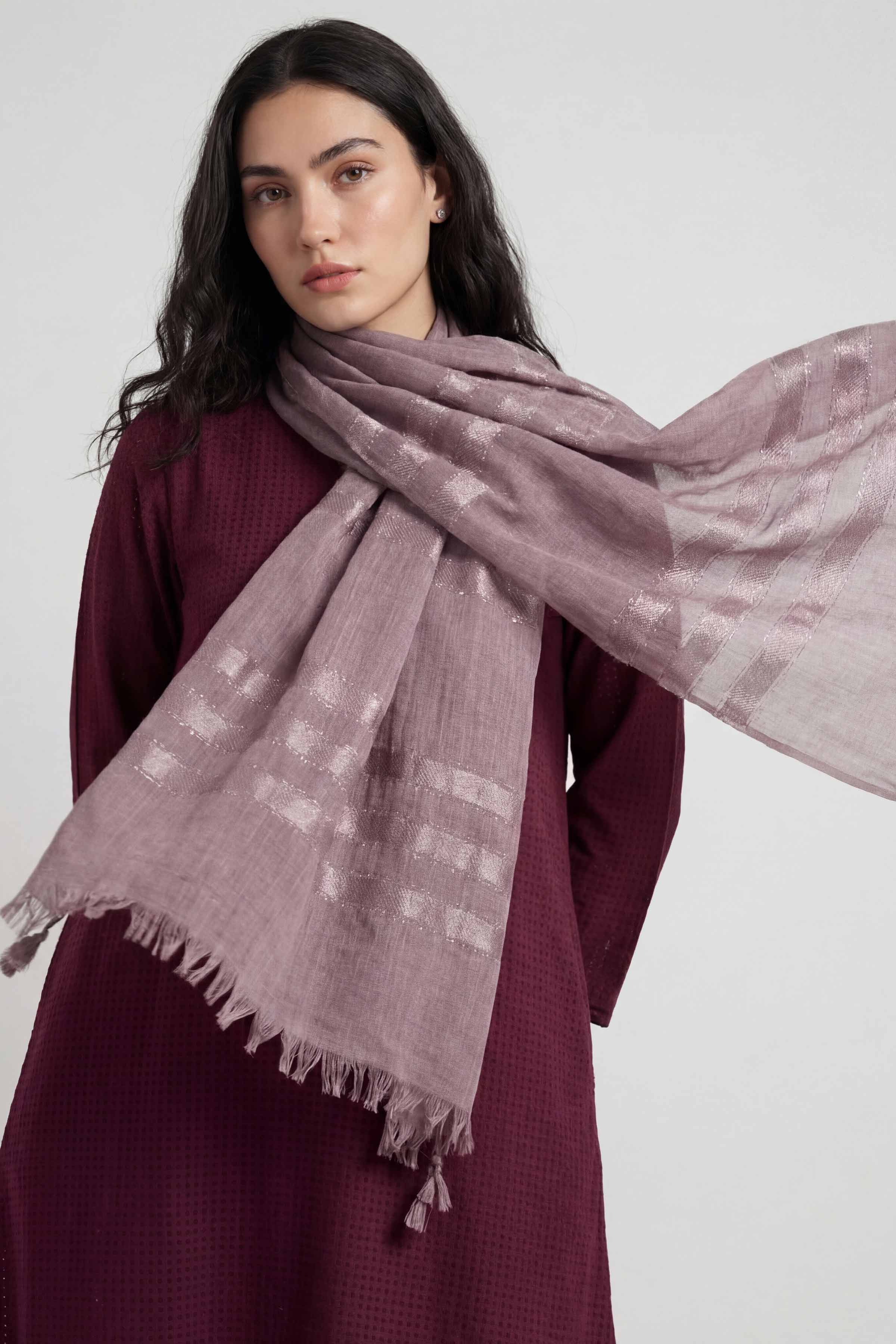 Purple Women Scarf-447782109