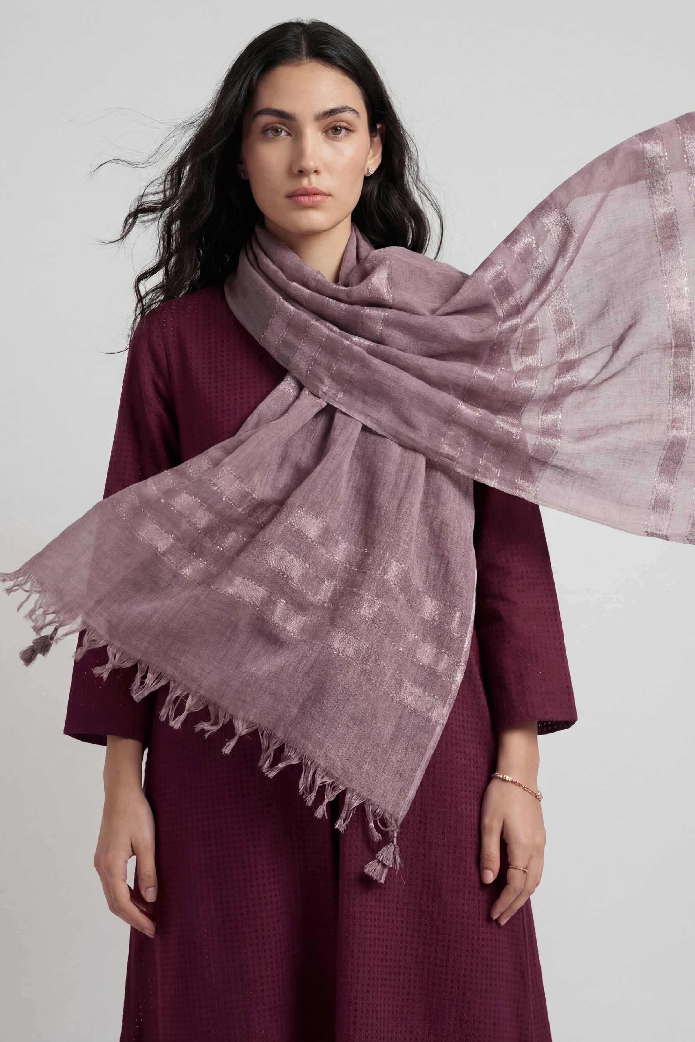 Purple Women Scarf-447782109