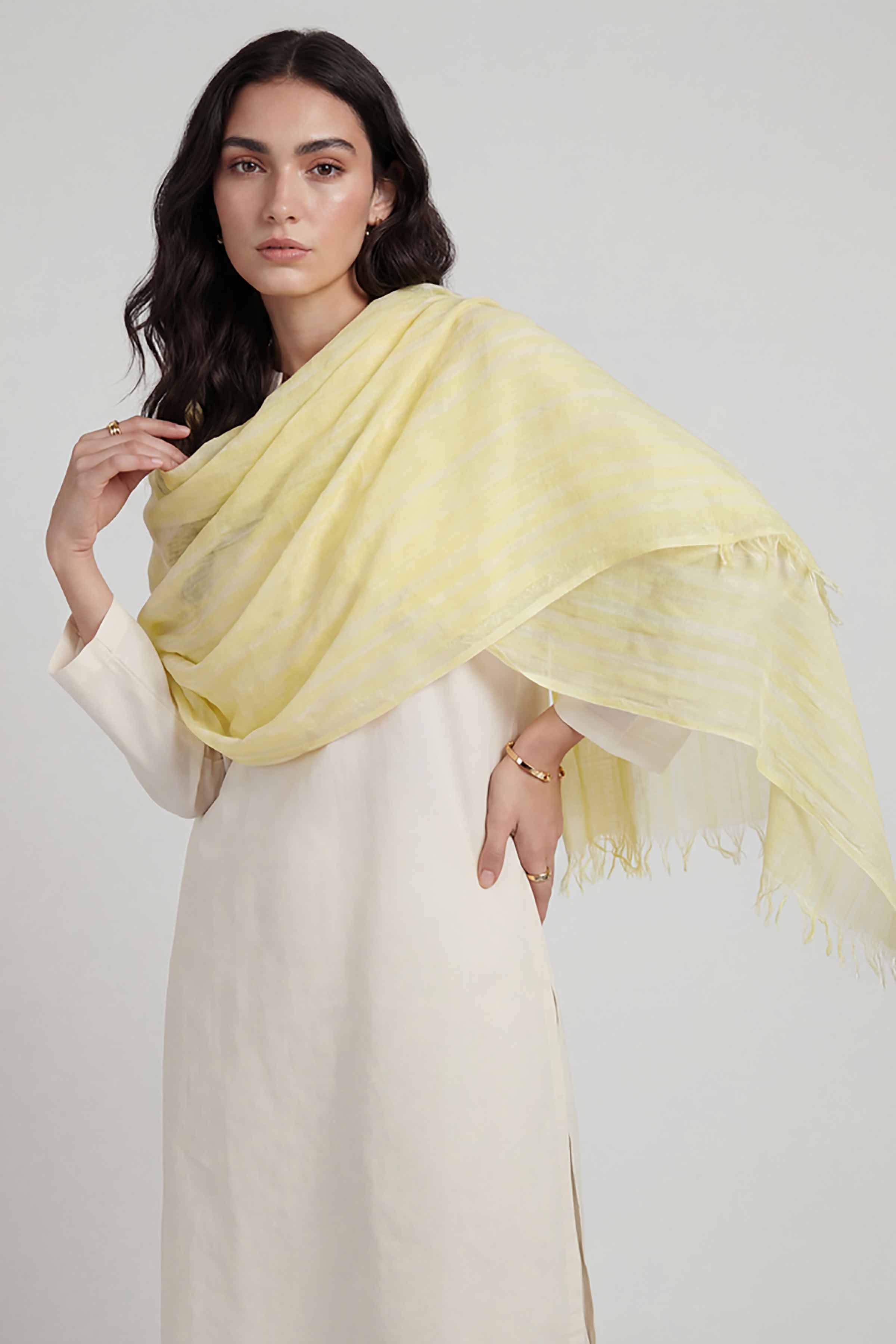 Yellow Women Scarf-447802102
