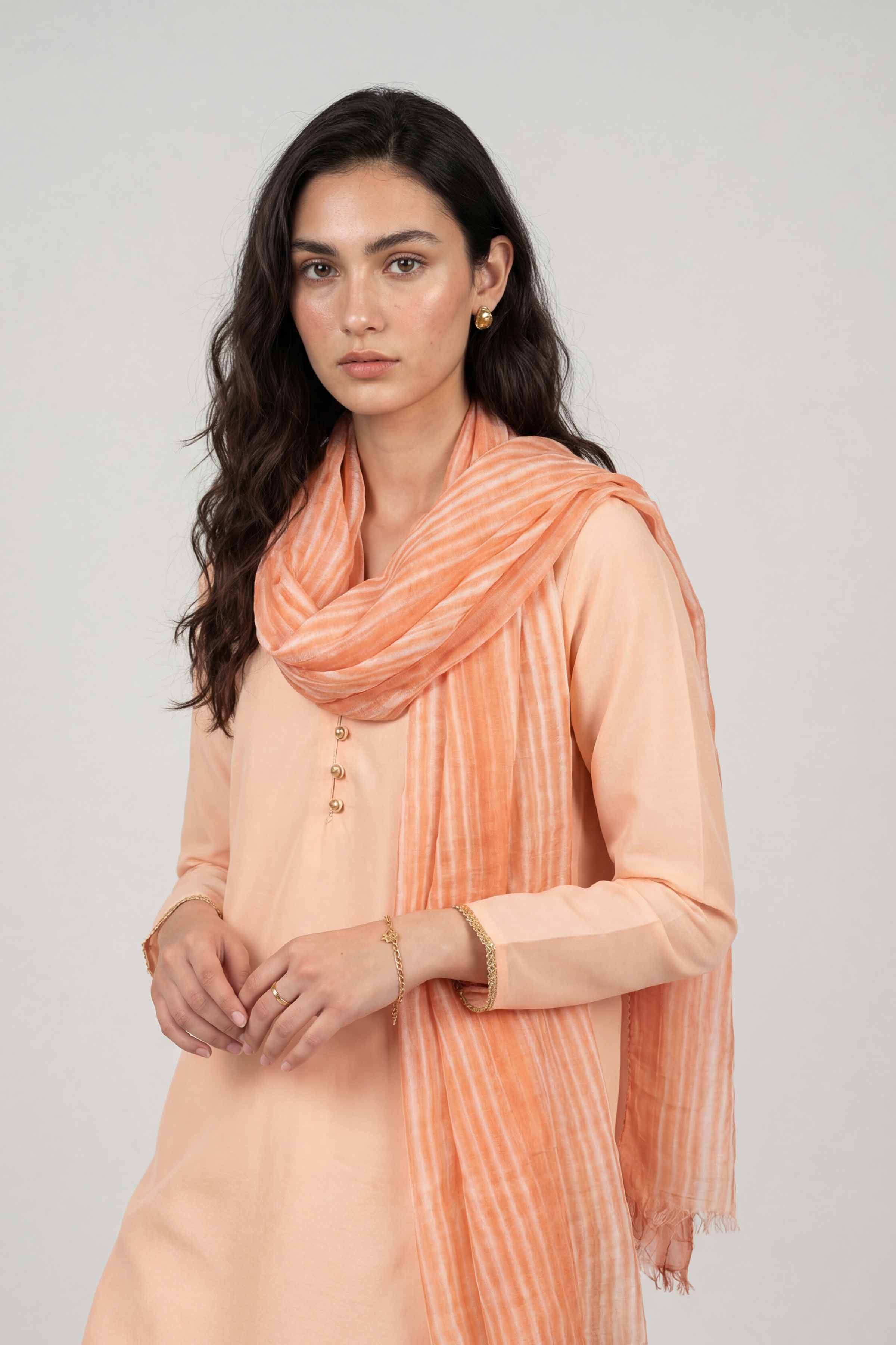 Orange Women Scarf-447802106