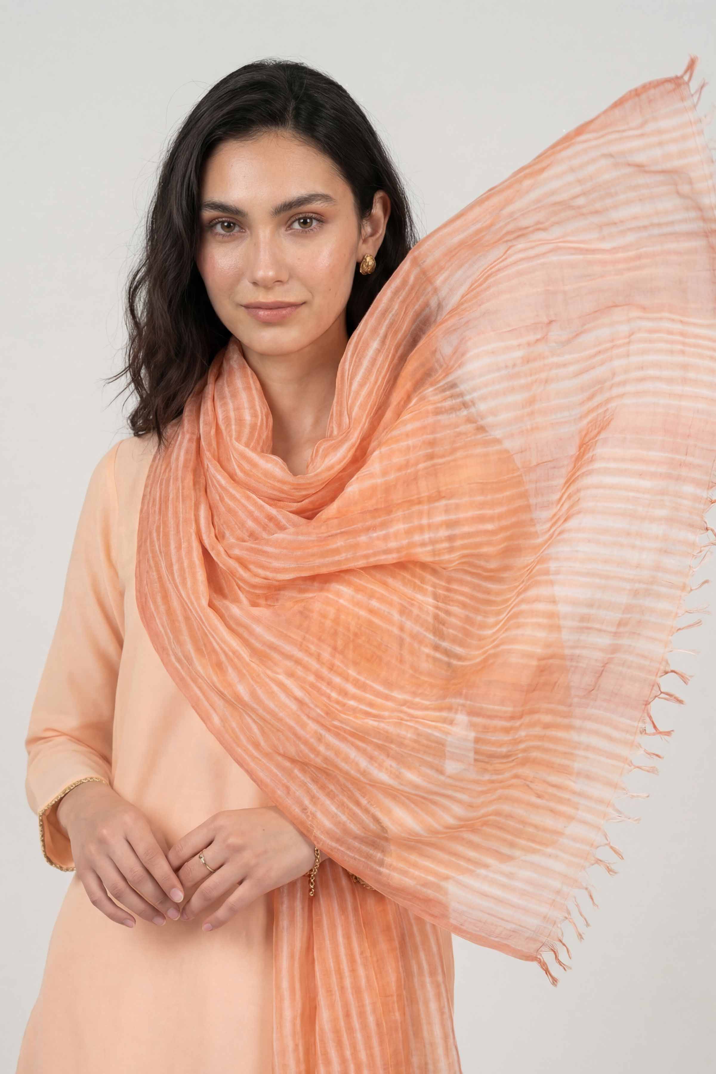 Orange Women Scarf-447802106