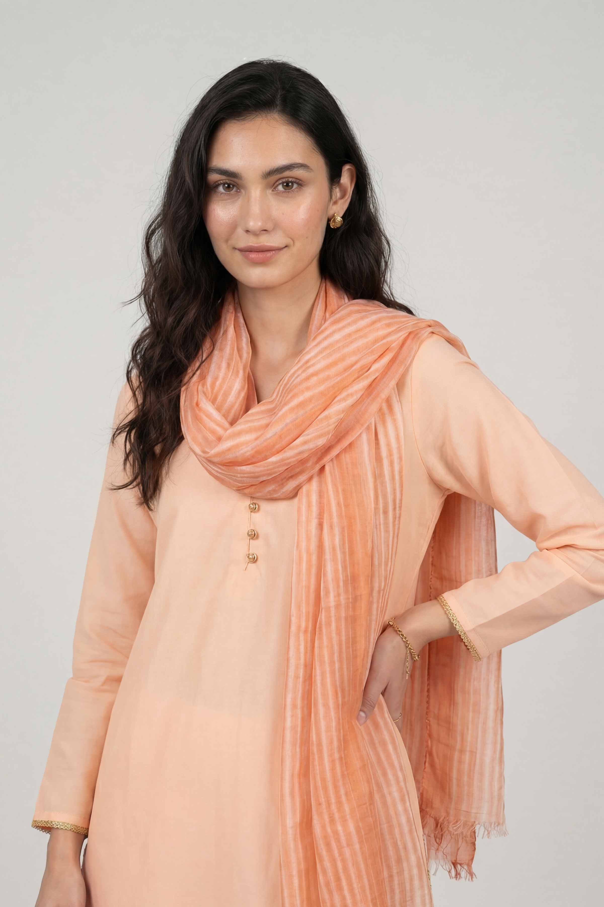 Orange Women Scarf-447802106
