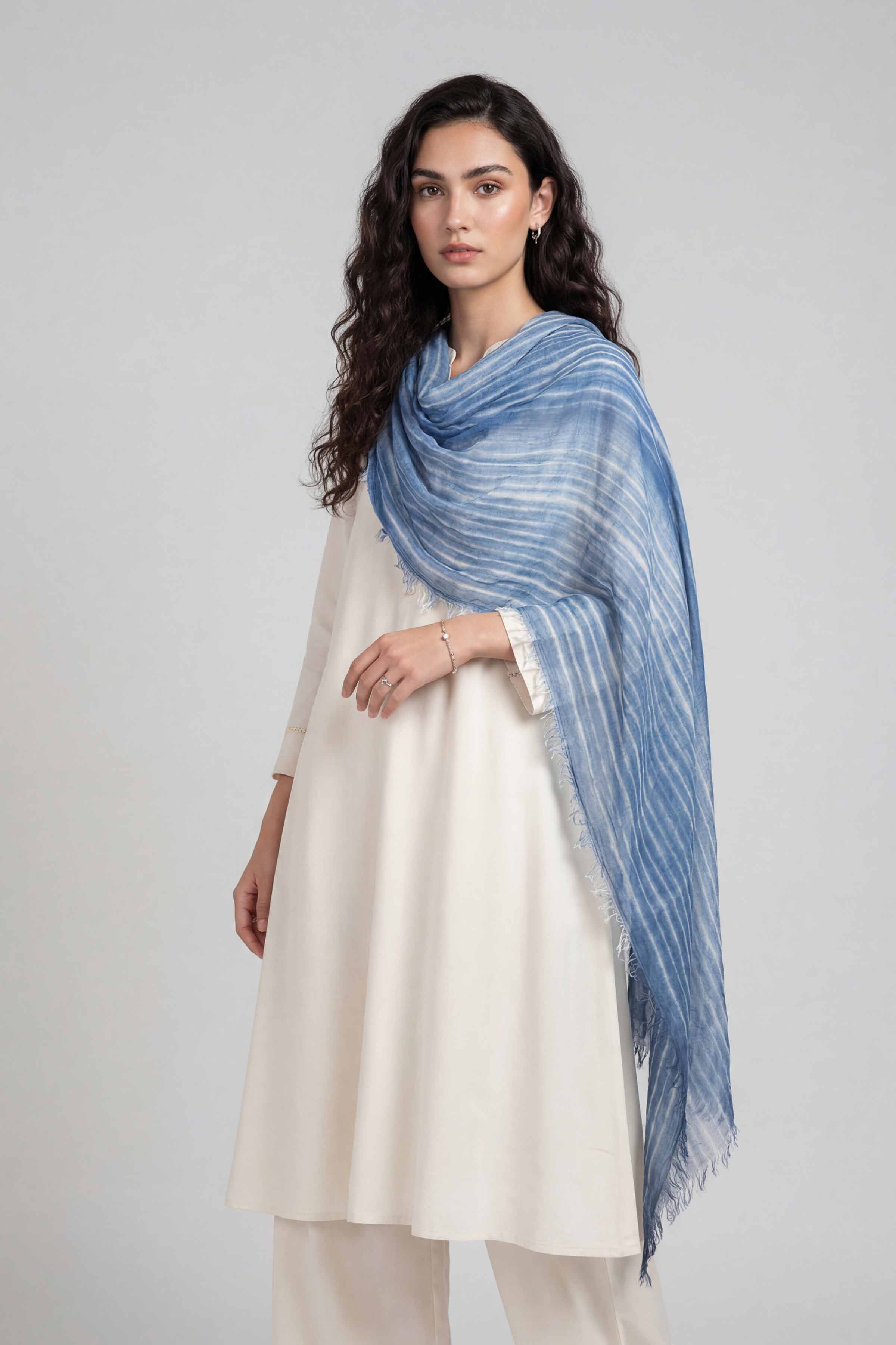 Blue Women Scarf-447802108