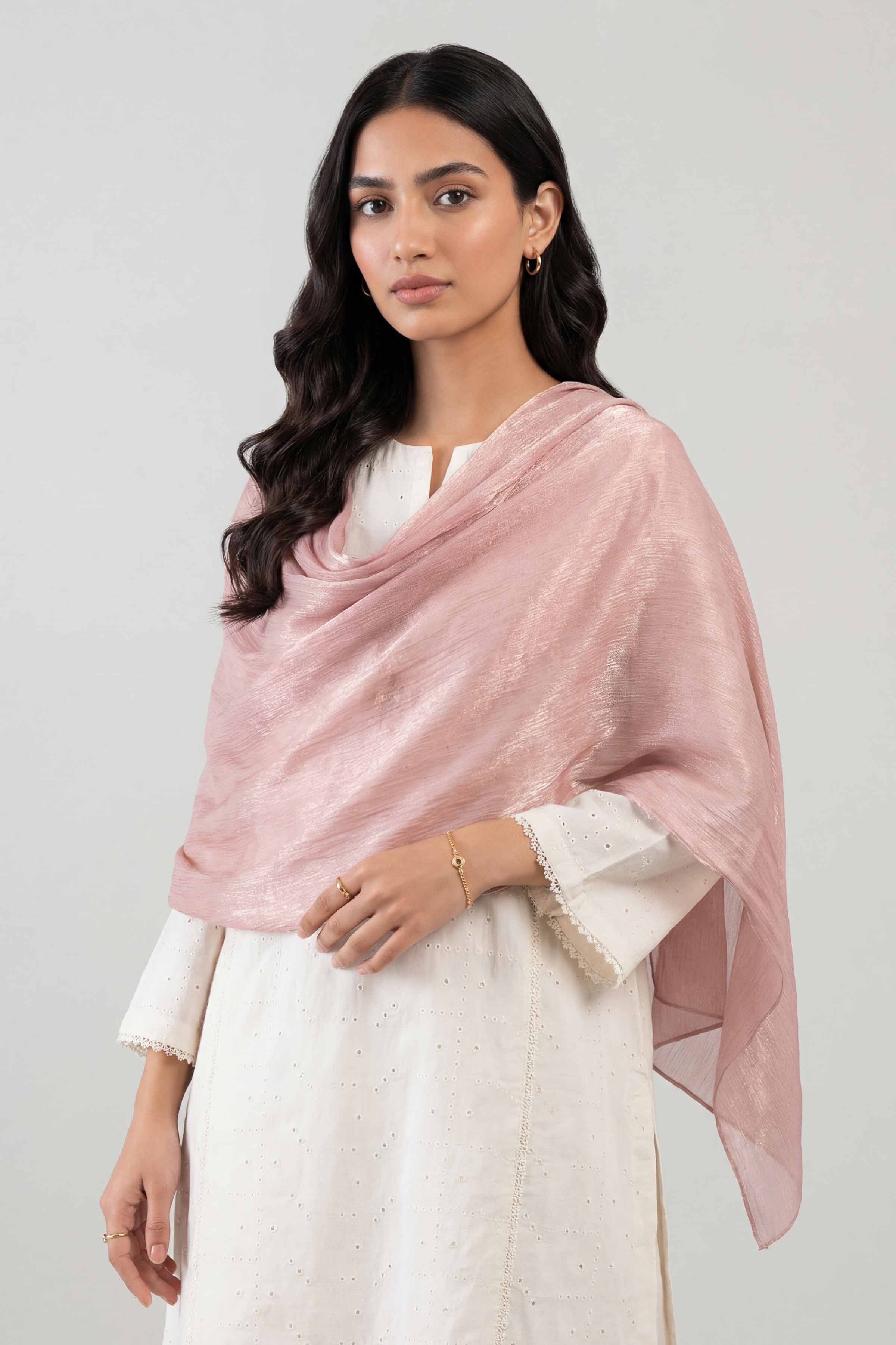 Light Pink Women Scarf-447812114