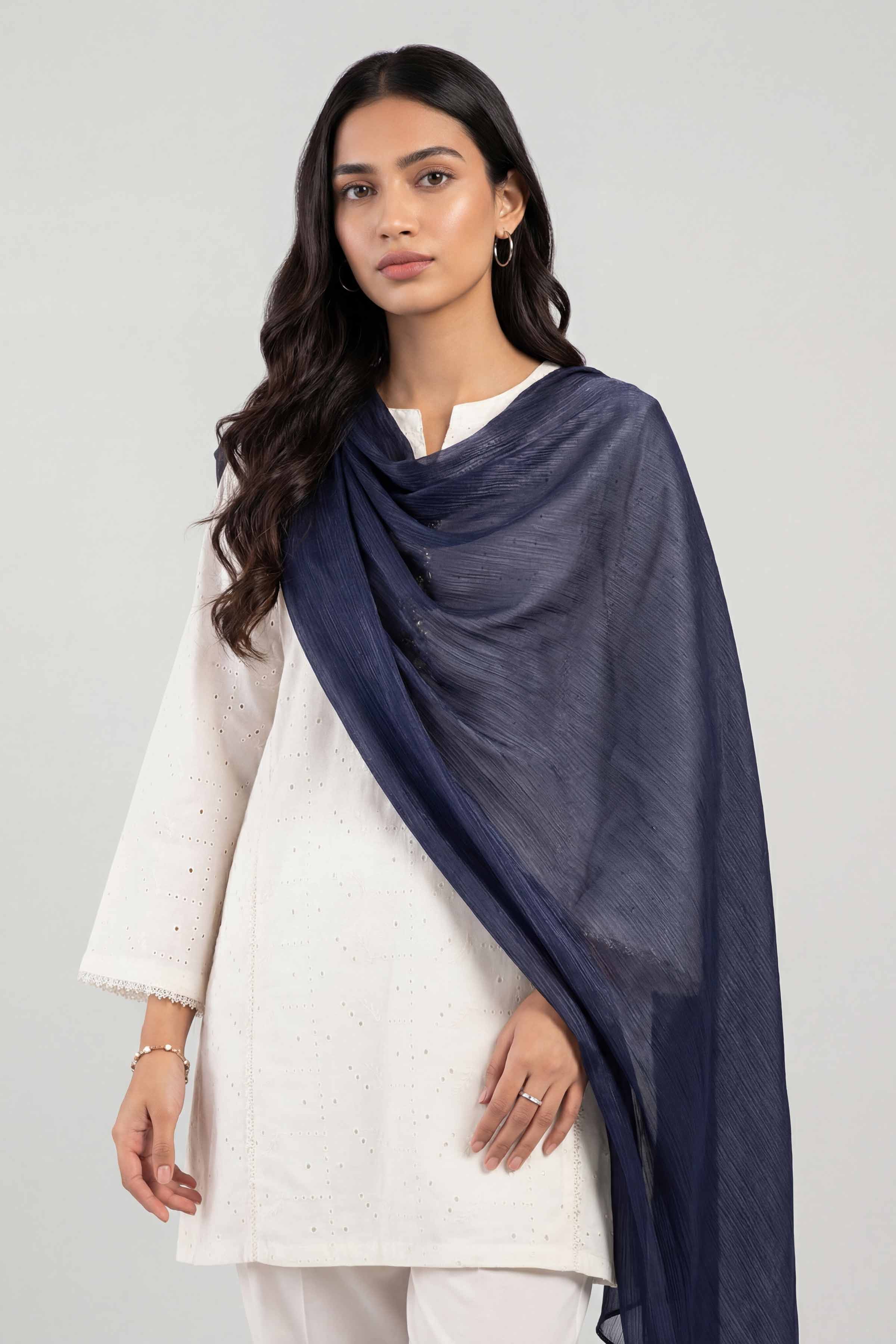 Dark Navy Women Scarf-447812121