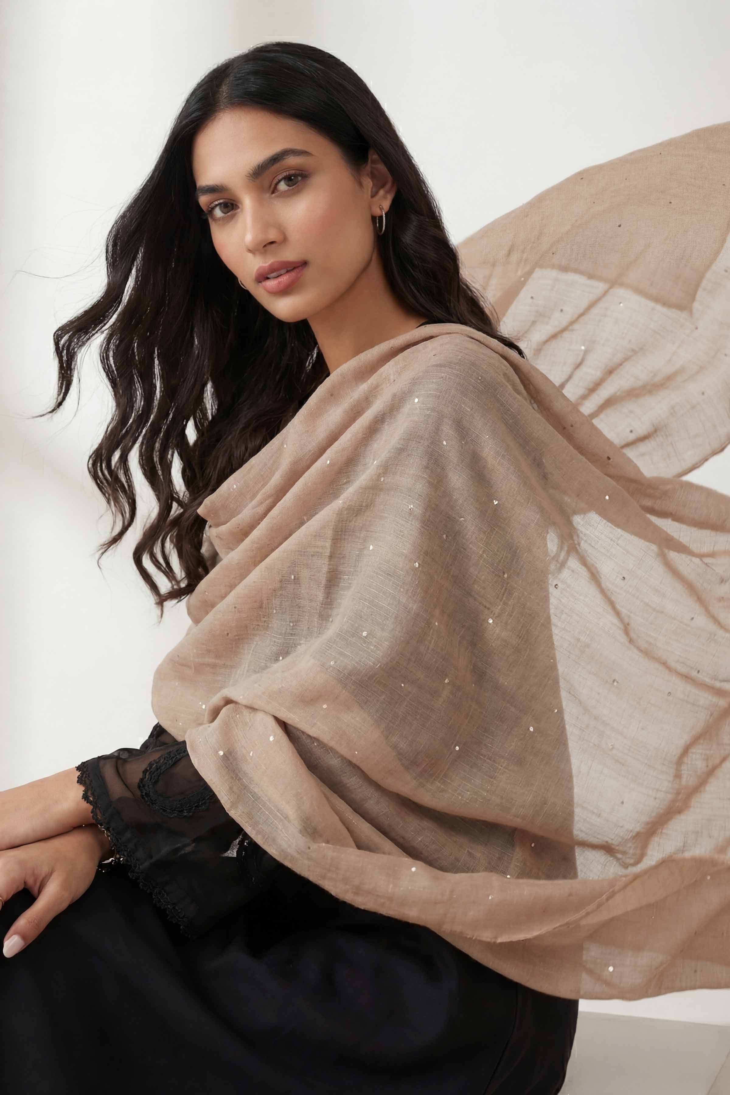 Beige Women Scarf-447822118