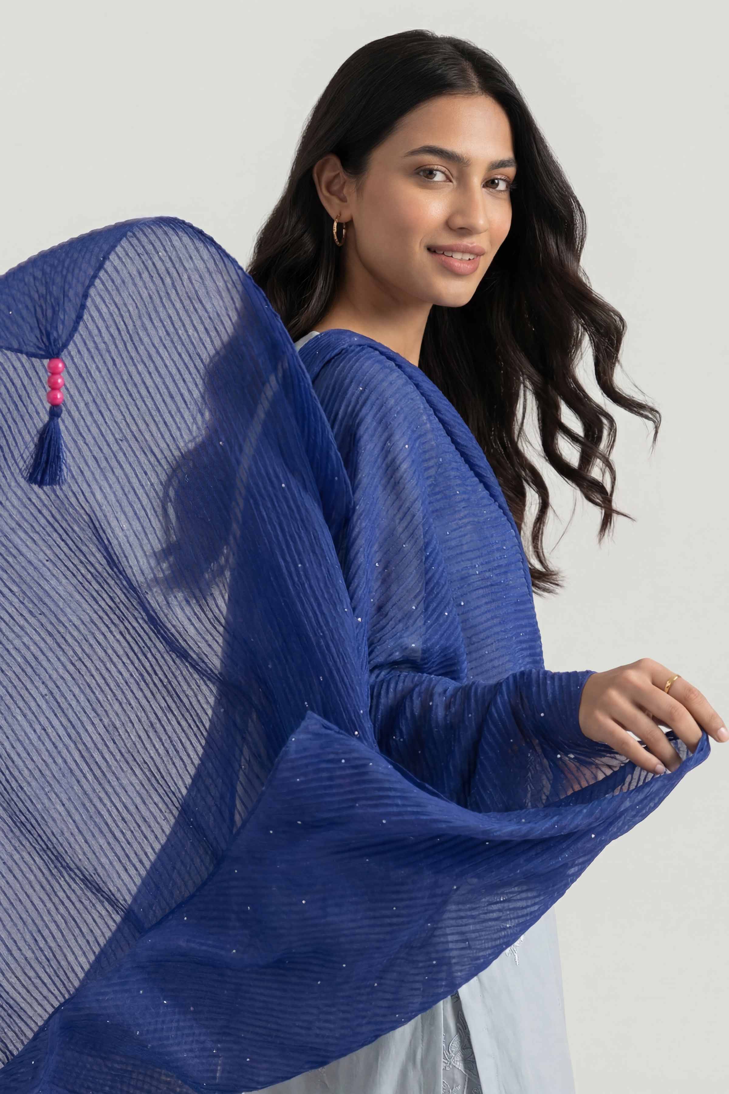 Blue Women Scarf-447842108