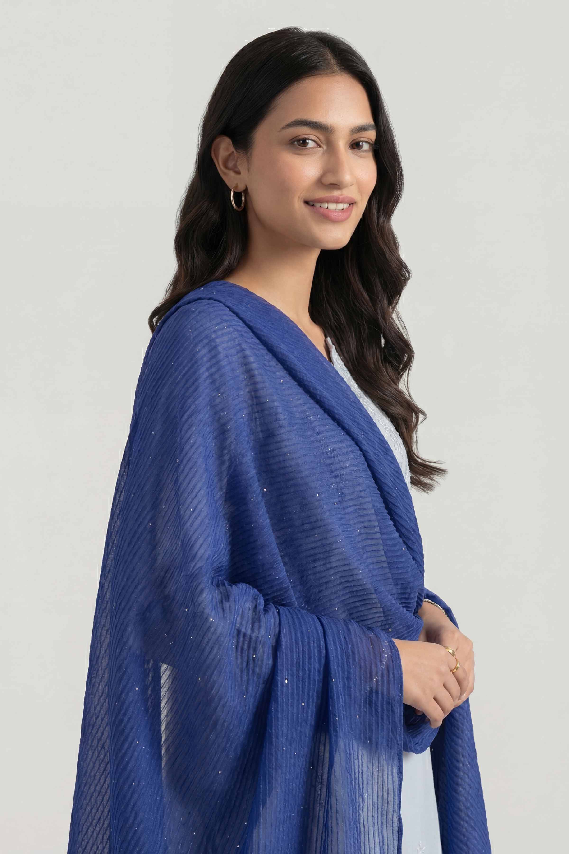 Blue Women Scarf-447842108