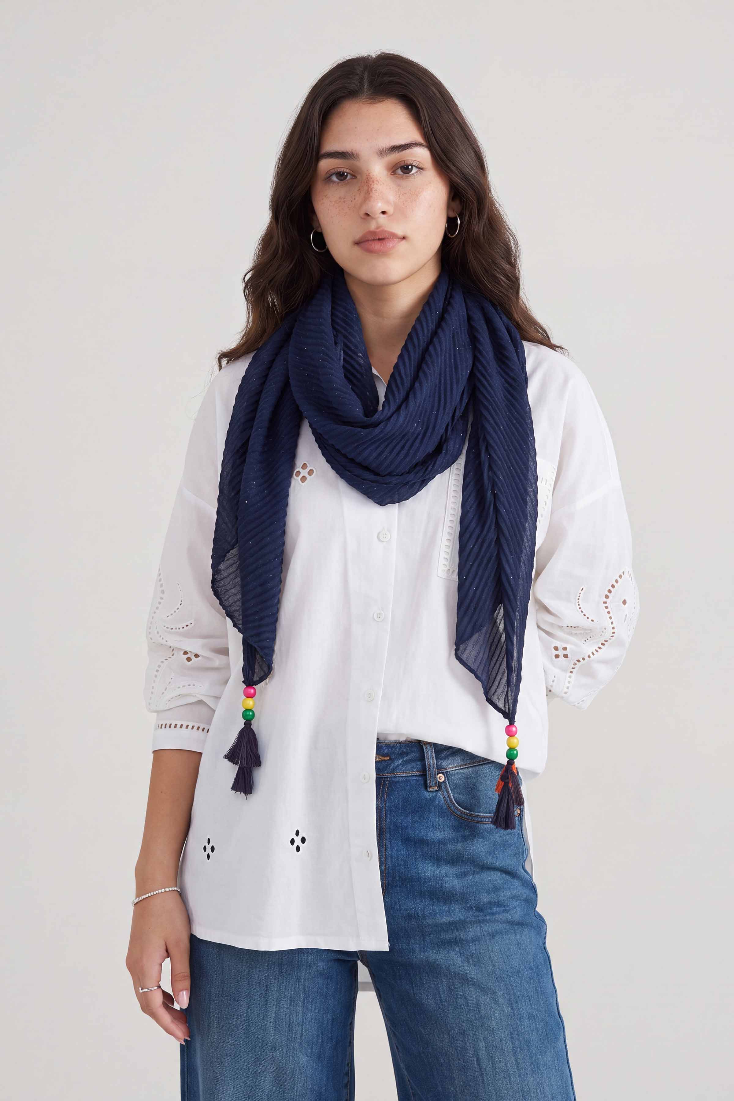 Navy Women Scarf-447842121
