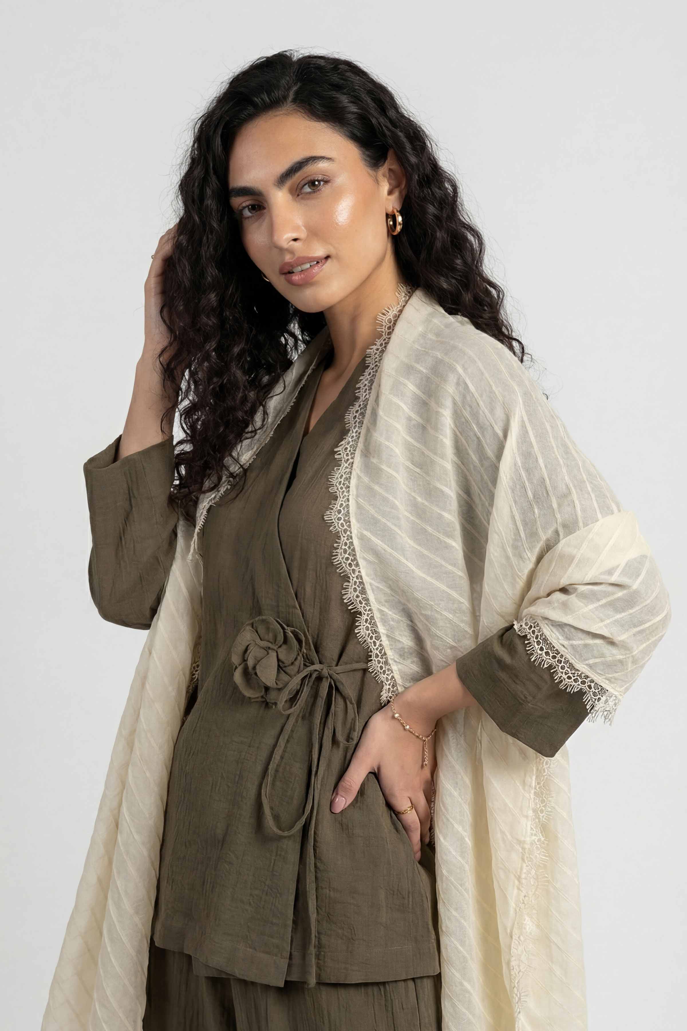 Beige Women Scarf-447882118