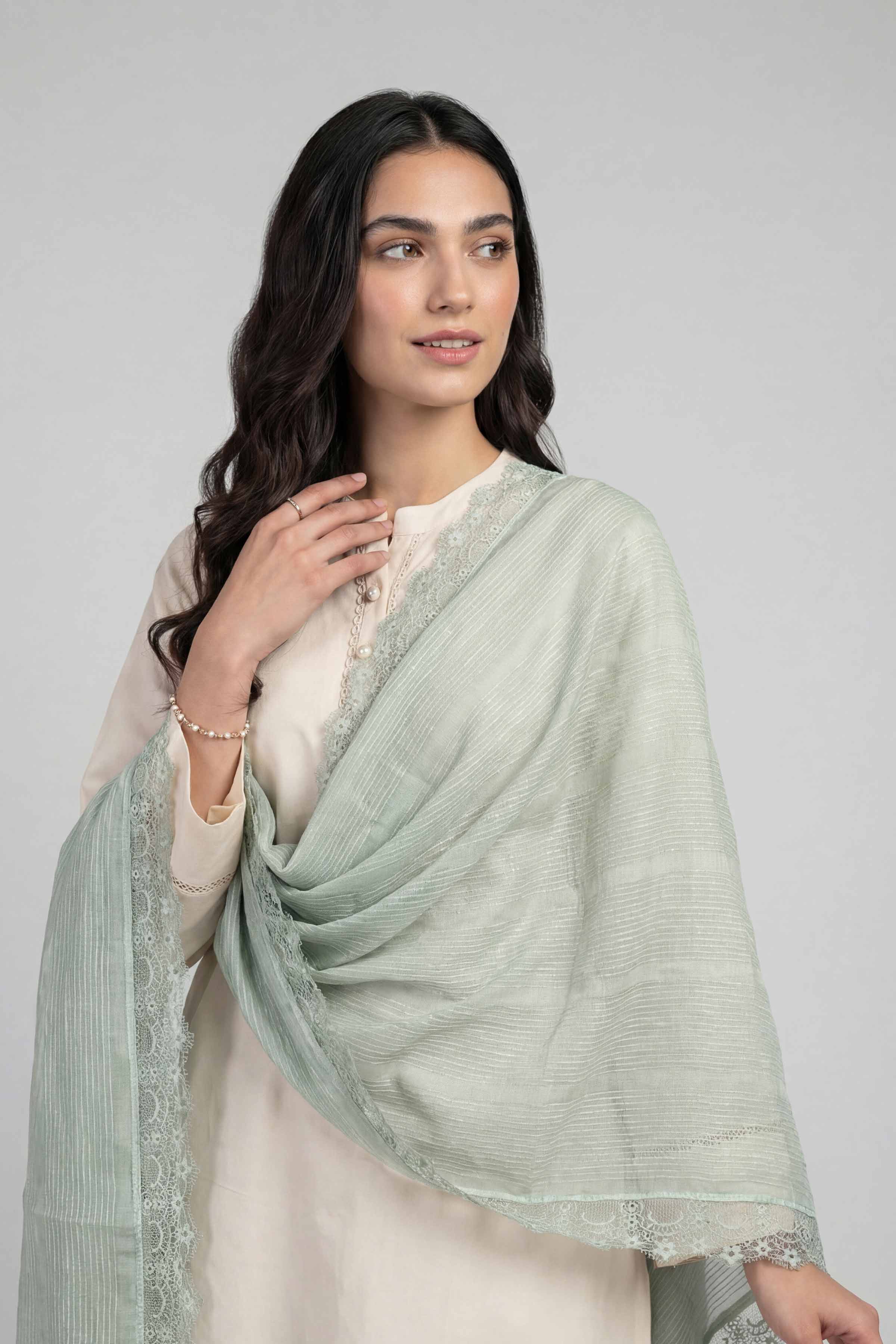 Light Green Women Scarf-447892104