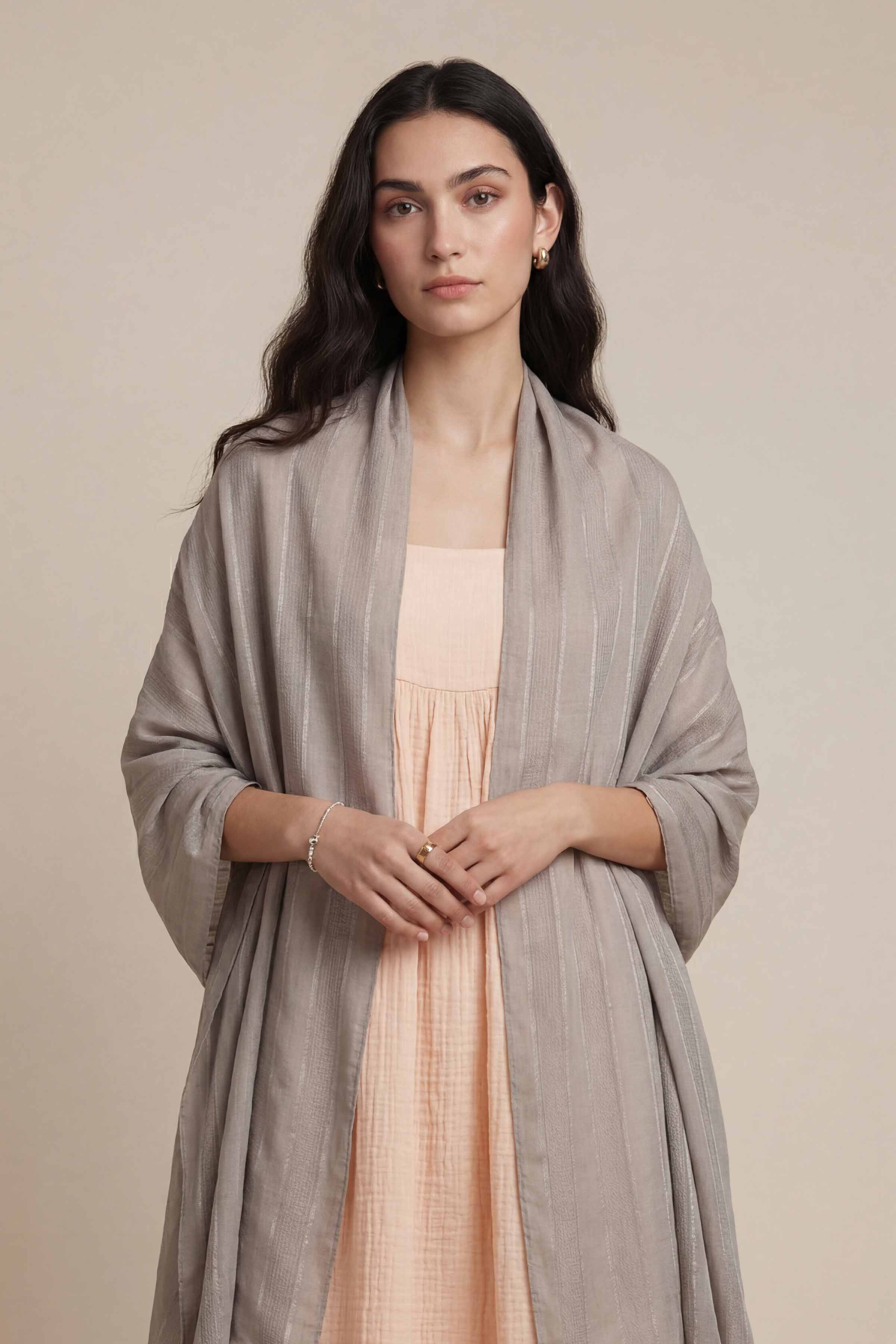 Grey Women Scarf-447902111