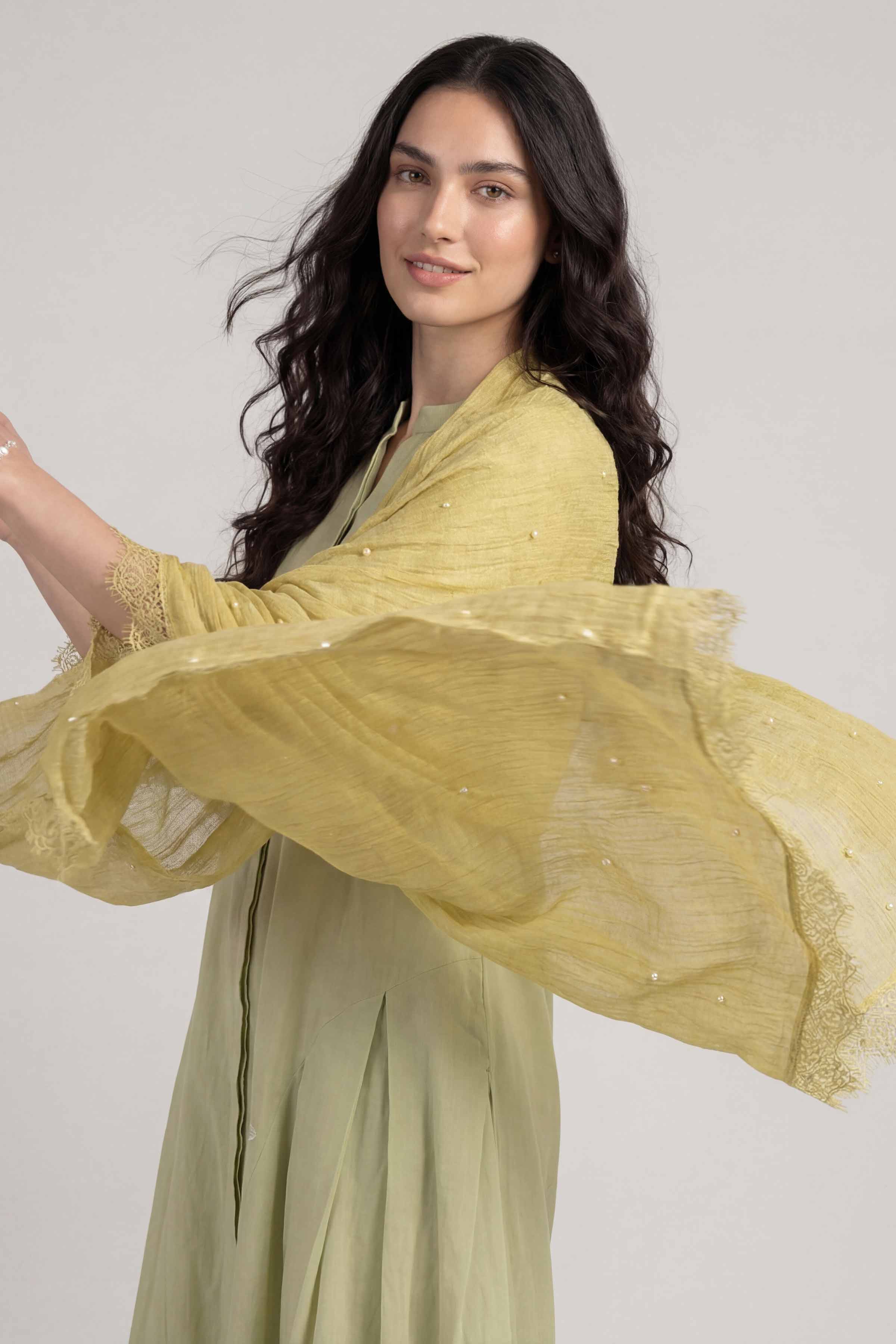 Yellow Women Scarf-447912102