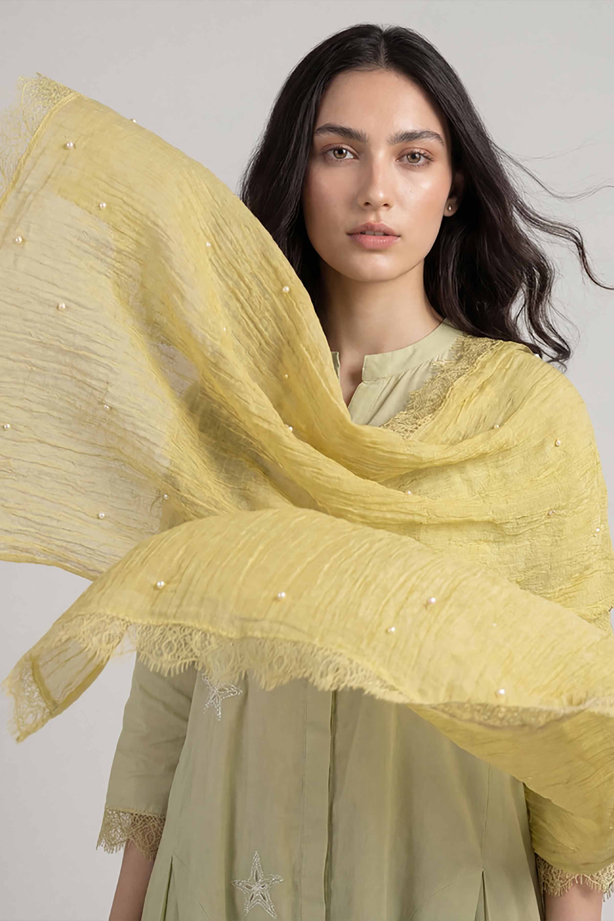 Yellow Women Scarf-447912102