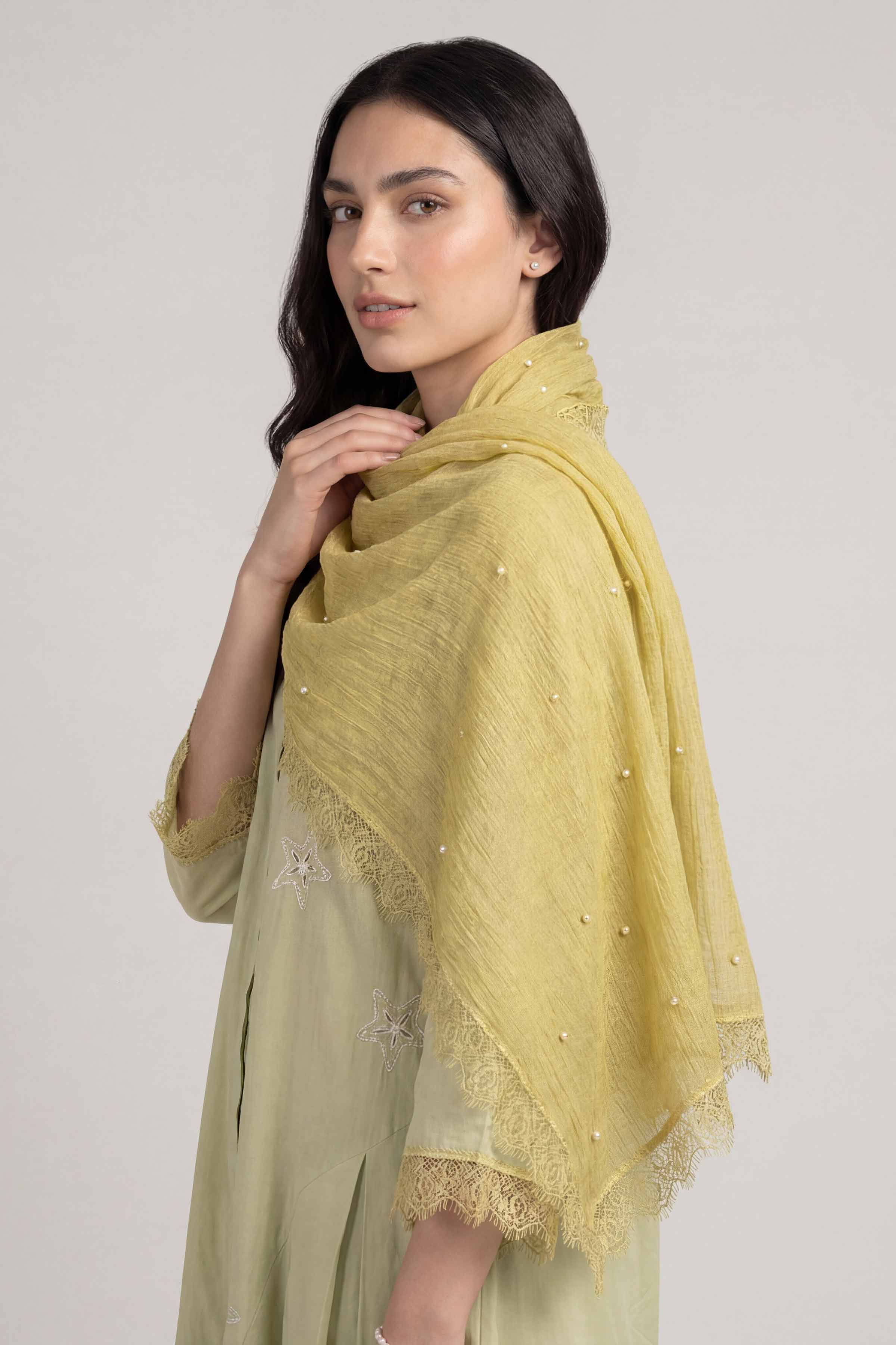 Yellow Women Scarf-447912102